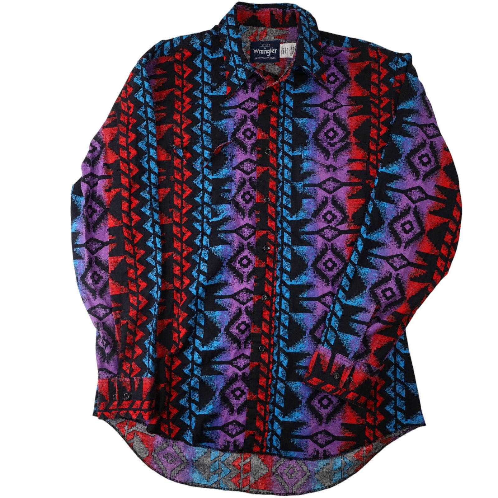 Vintage × Wrangler Vintage Wrangler Vibrant Southwestern Print Cowboy Shirt Size US L / EU 52-54 / 3 - 1 Thumbnail