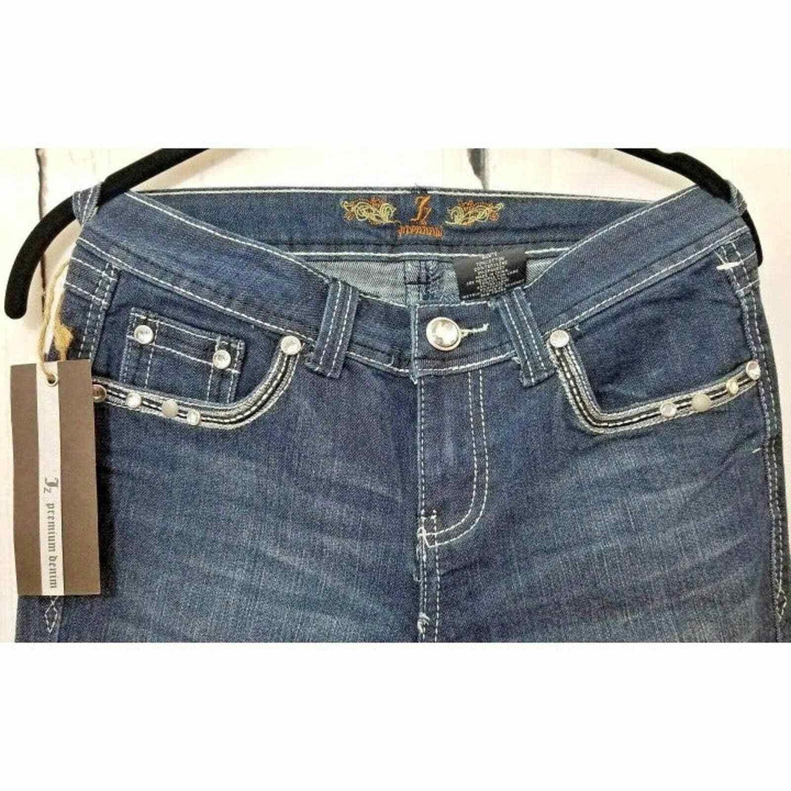 Other JZ Premium Denim Jeans 1 Bling NWT Bling Blue Jean Pant Pan Size 28" / US 6 / IT 42 - 4 Thumbnail