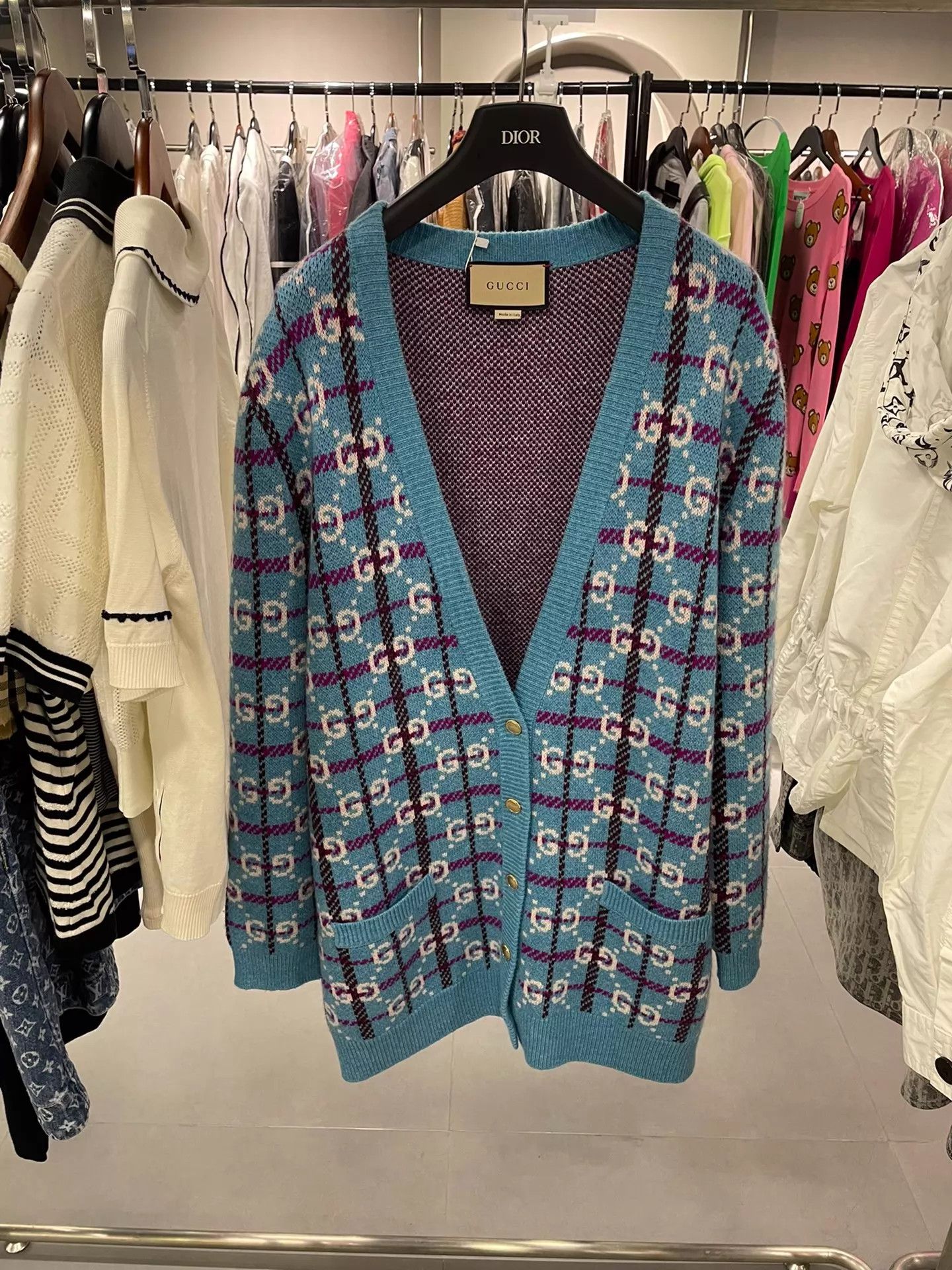 Gucci Gucci GG All-Over Knit Cardigan XL New Size XL / US 12-14 / IT 48-50 - 1 Thumbnail