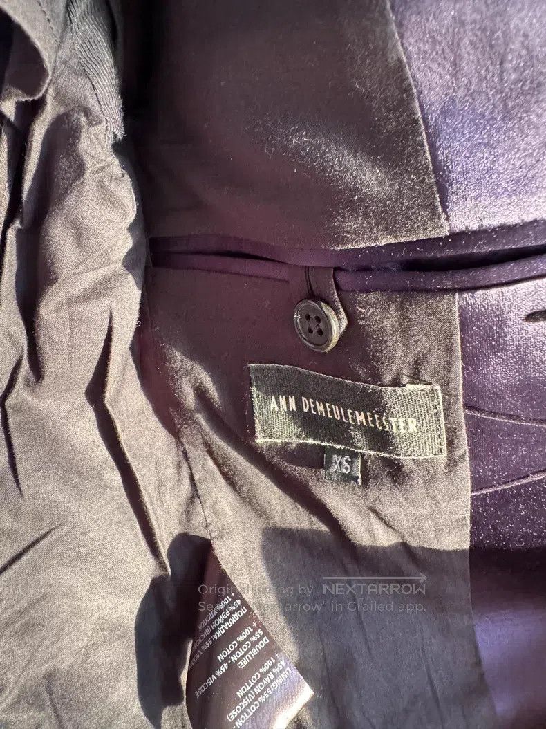 Ann Demeulemeester Ann Demeulemeester Size xs wisteria flocked double-breaste Size 34S - 9 Thumbnail