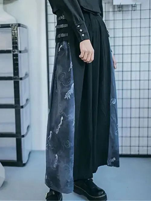 VIBE Vintage High Waist Print Wide Leg Pants Fashion New Size 27" / US 4 / IT 40 - 4 Thumbnail