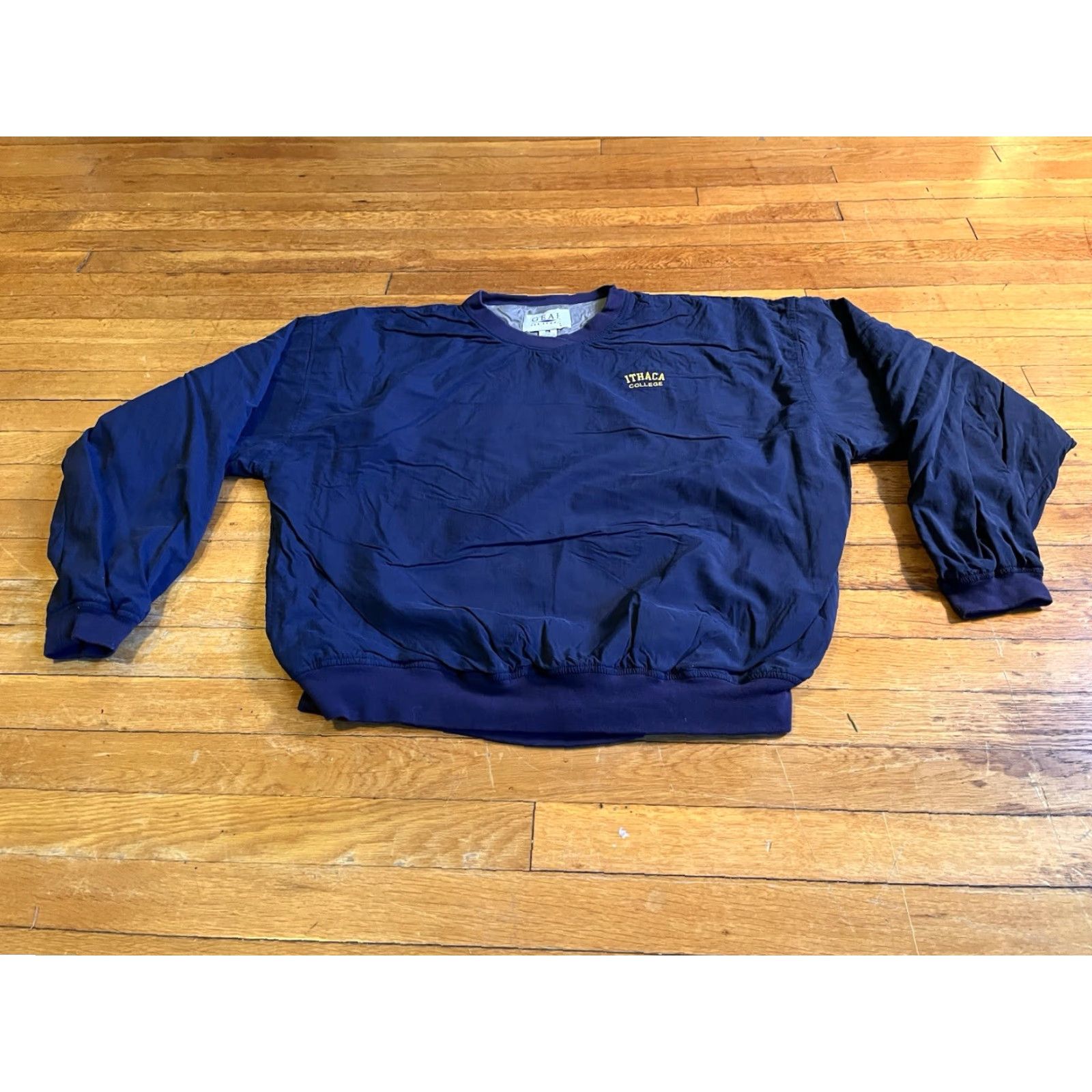 Vintage VINTAGE Gear for Sports Ithaca College Pullover Windbreaker Jacket XL Blue 90s Men Size US XL / EU 56 / 4 - 2 Thumbnail