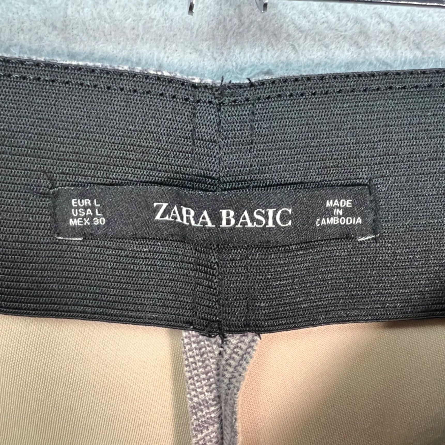 Zara Zara Womens Size Large Tan Plaid High Waisted Tapered Trousers Stretch Pants Dress Pants Size 36" / US 14 / IT 50 - 3 Thumbnail