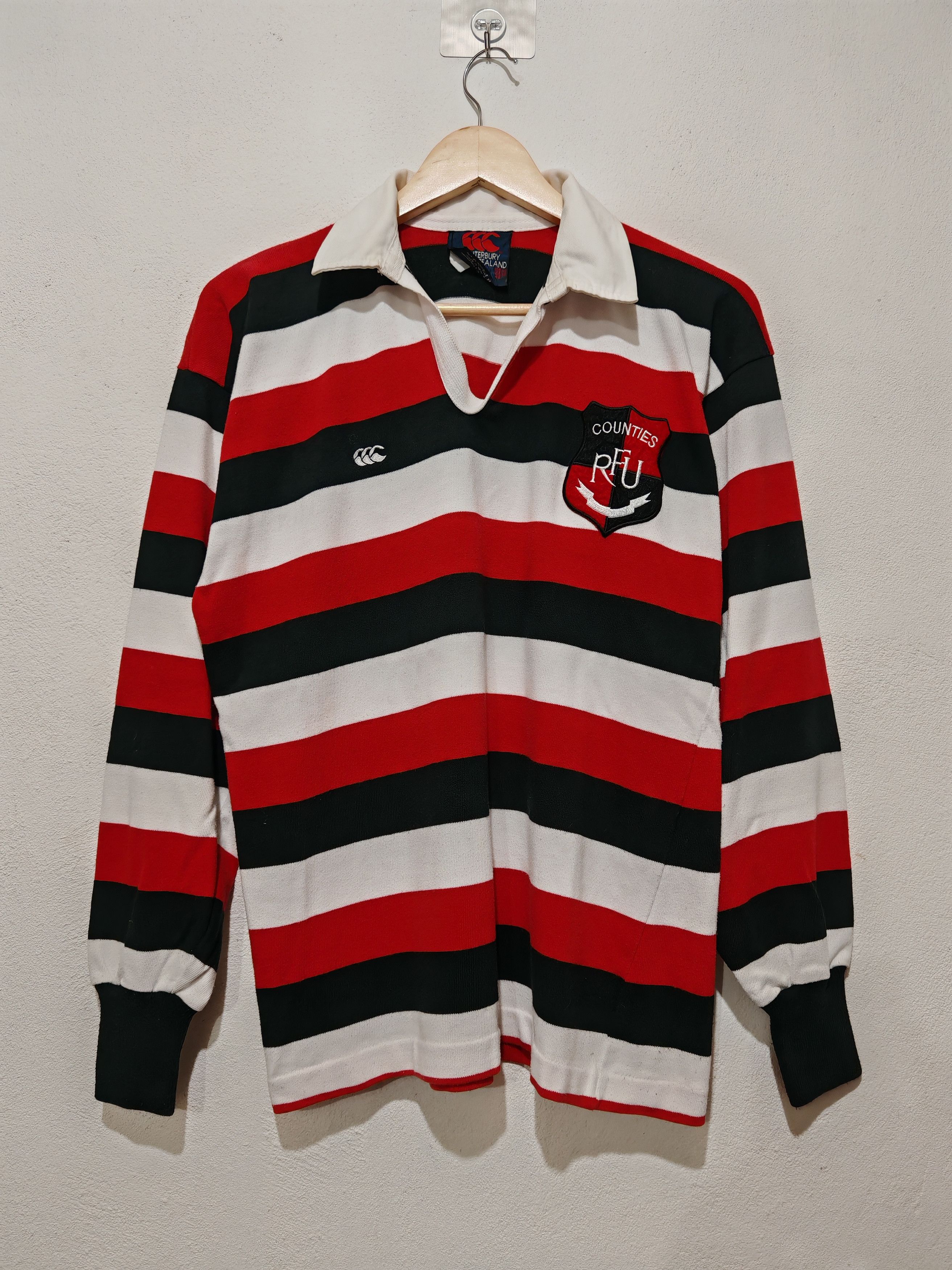 Canterbury of New Zealand × Vintage Vintage Rare Counties Manukau Rugby Union Canterbury Jersey Size US L / EU 52-54 / 3 - 1 Thumbnail