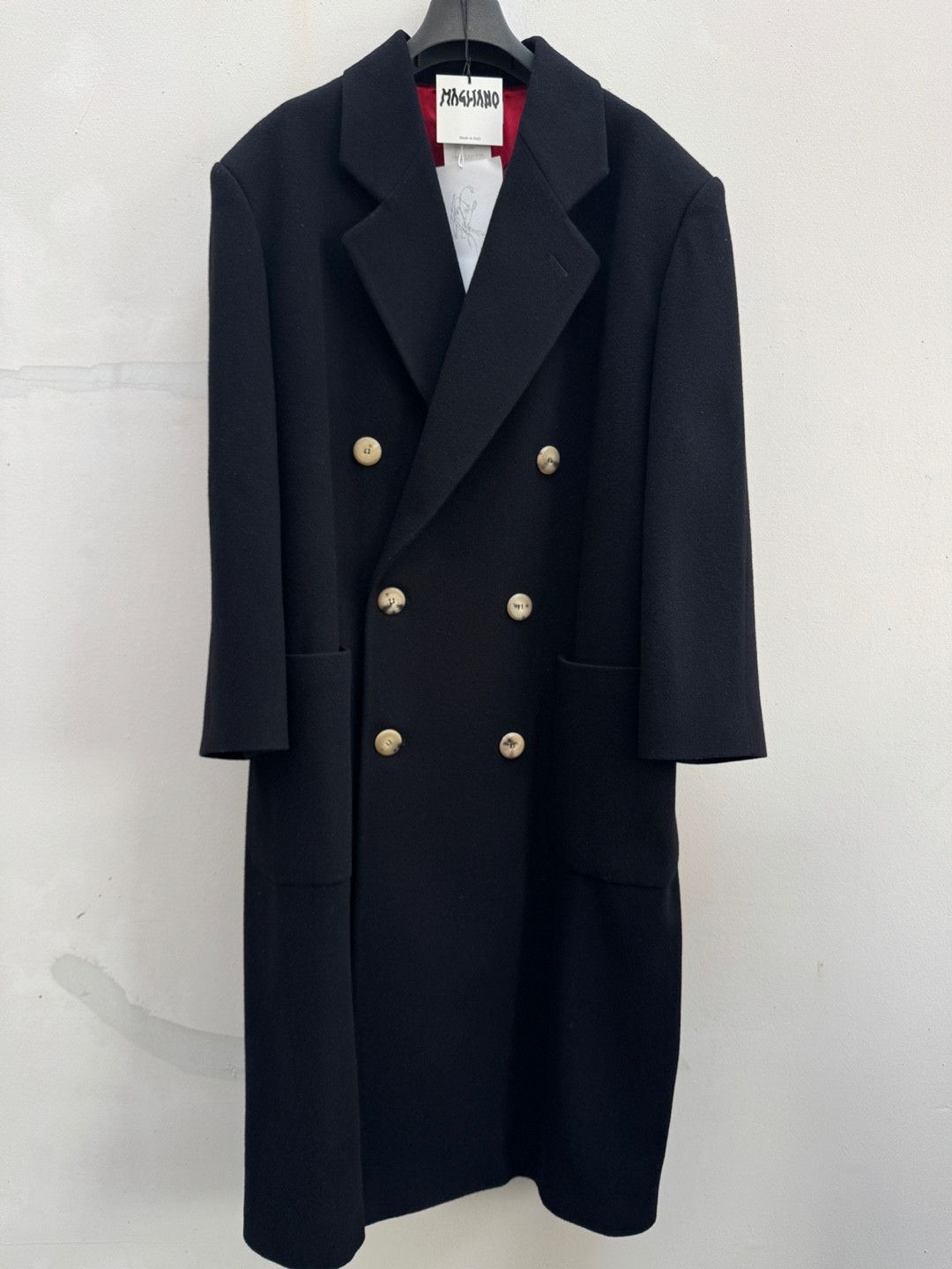 Magliano Magliano AW21 Forever Double Breasted Oversized Coat Black Size US S / EU 44-46 / 1 - 1 Thumbnail