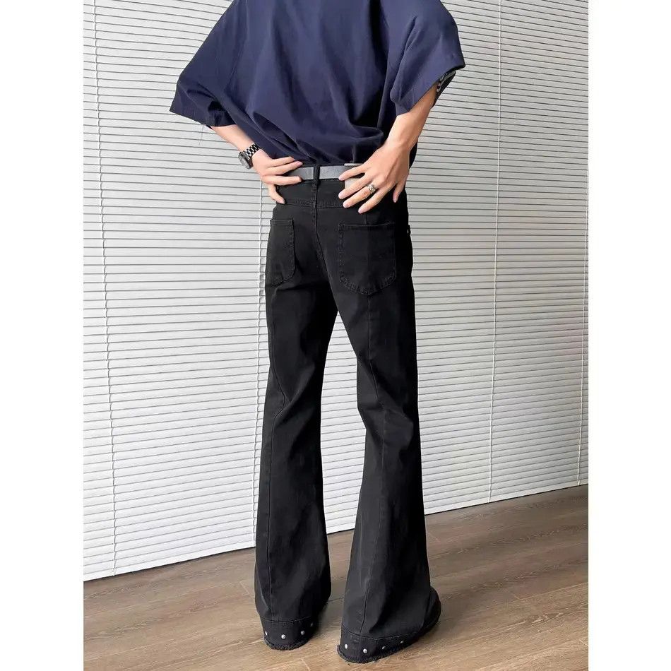 Japanese Brand Retro loose straight leg micro flared jeans Size US 30 / EU 46 - 4 Thumbnail