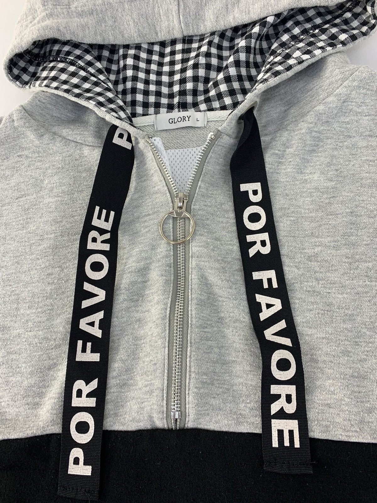 Japanese Brand Hype Japanese Brand Glory Por Favore Hoodies Half Zip Size L / US 10 / IT 46 - 3 Thumbnail