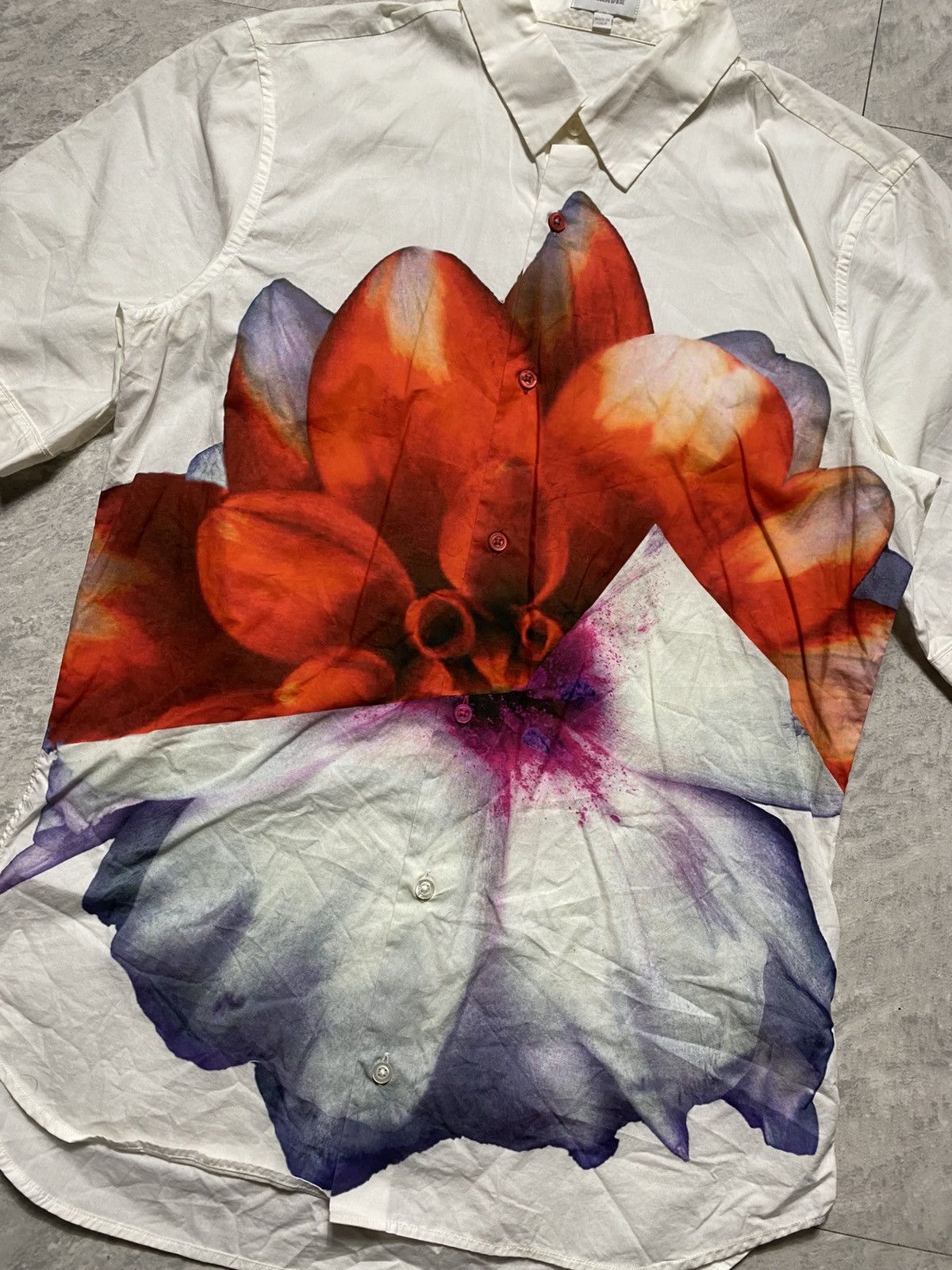 Jil Sander JIL SANDER - RAF SIMONS ERA SS/11 FLOWER PRINT POLO Size US S / EU 44-46 / 1 - 4 Thumbnail
