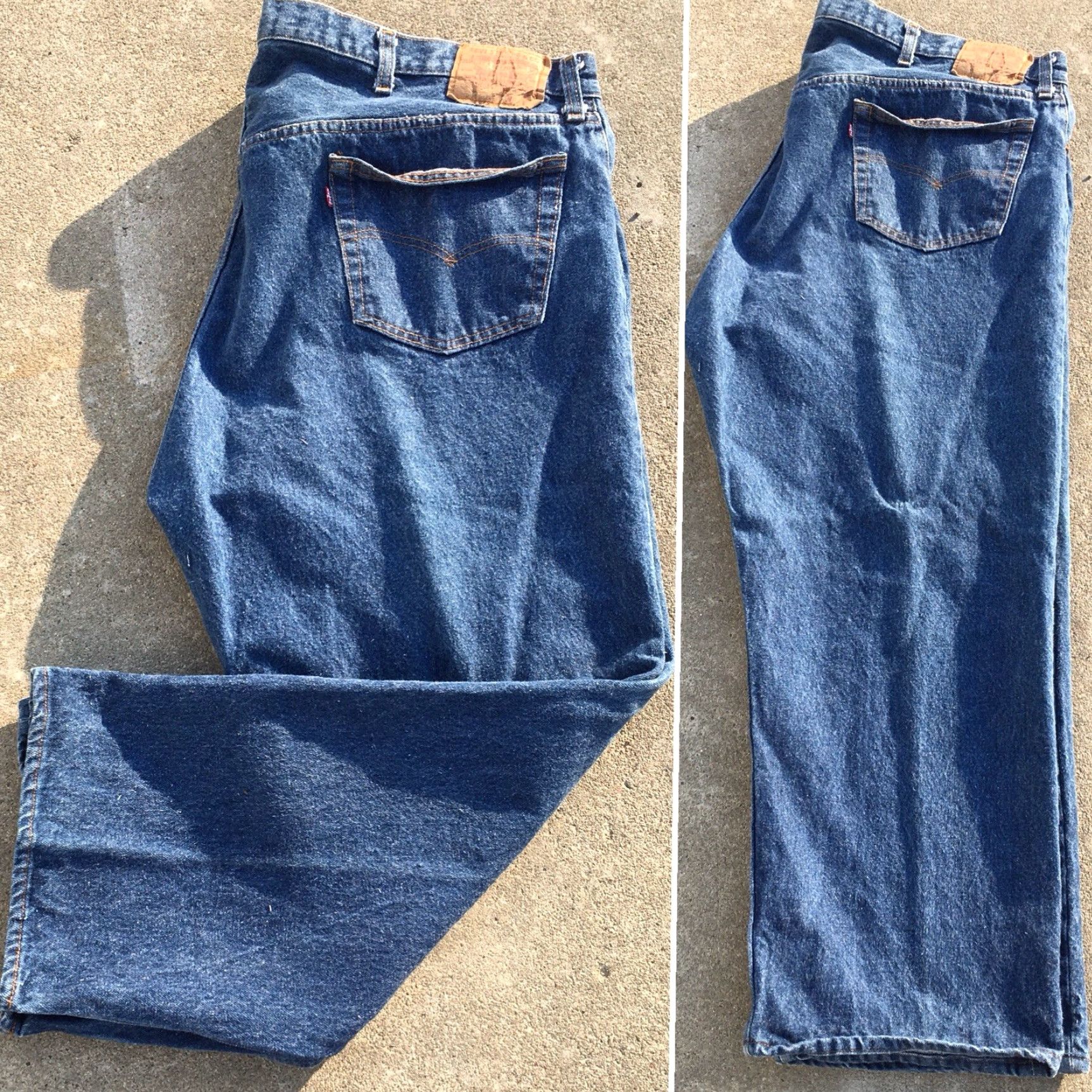 47 VINTAGE Levi’s 501 Jeans Made In USA 52 X 30 47 X 27.25 Button Fly Denim Blue Big & Tall Mens Jeans Size US 30 / EU 46 - 4 Thumbnail