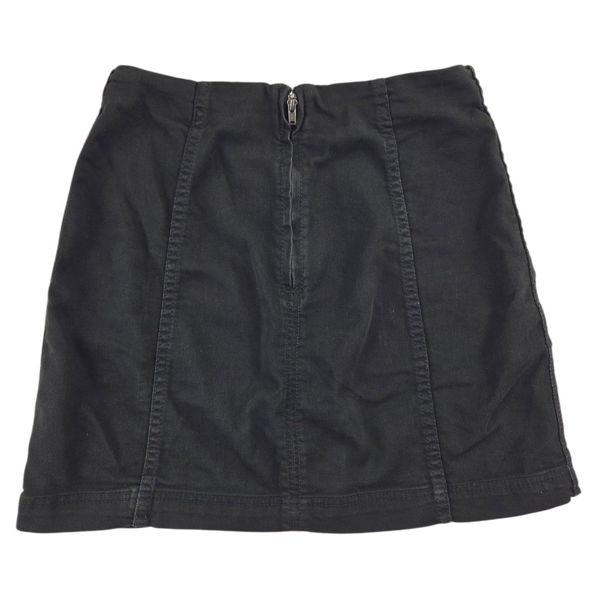 Free People Free People | Black Mini Skirt w/Exposed Seams | Size 2 Size 26" / US 2 / IT 38 - 2 Thumbnail