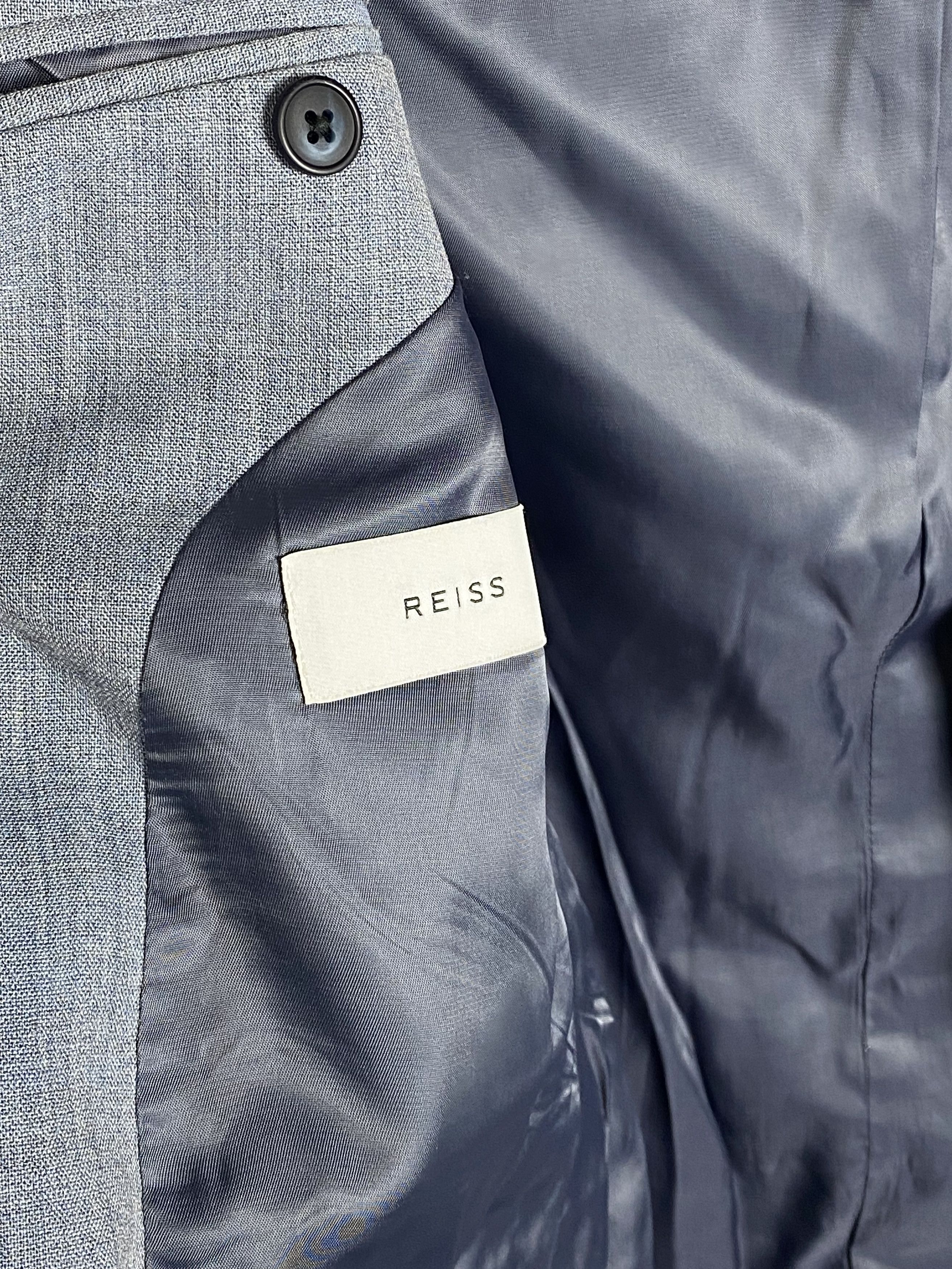 Reiss Reiss Wool Light Blue Suit (Untailored!) Size 34R - 10 Thumbnail