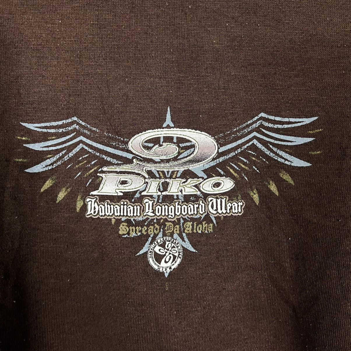 Vintage PIKO Hawaiian Longboard Wear Big Logo Sweatshirt #4094-C186 Size US L / EU 52-54 / 3 - 6 Thumbnail