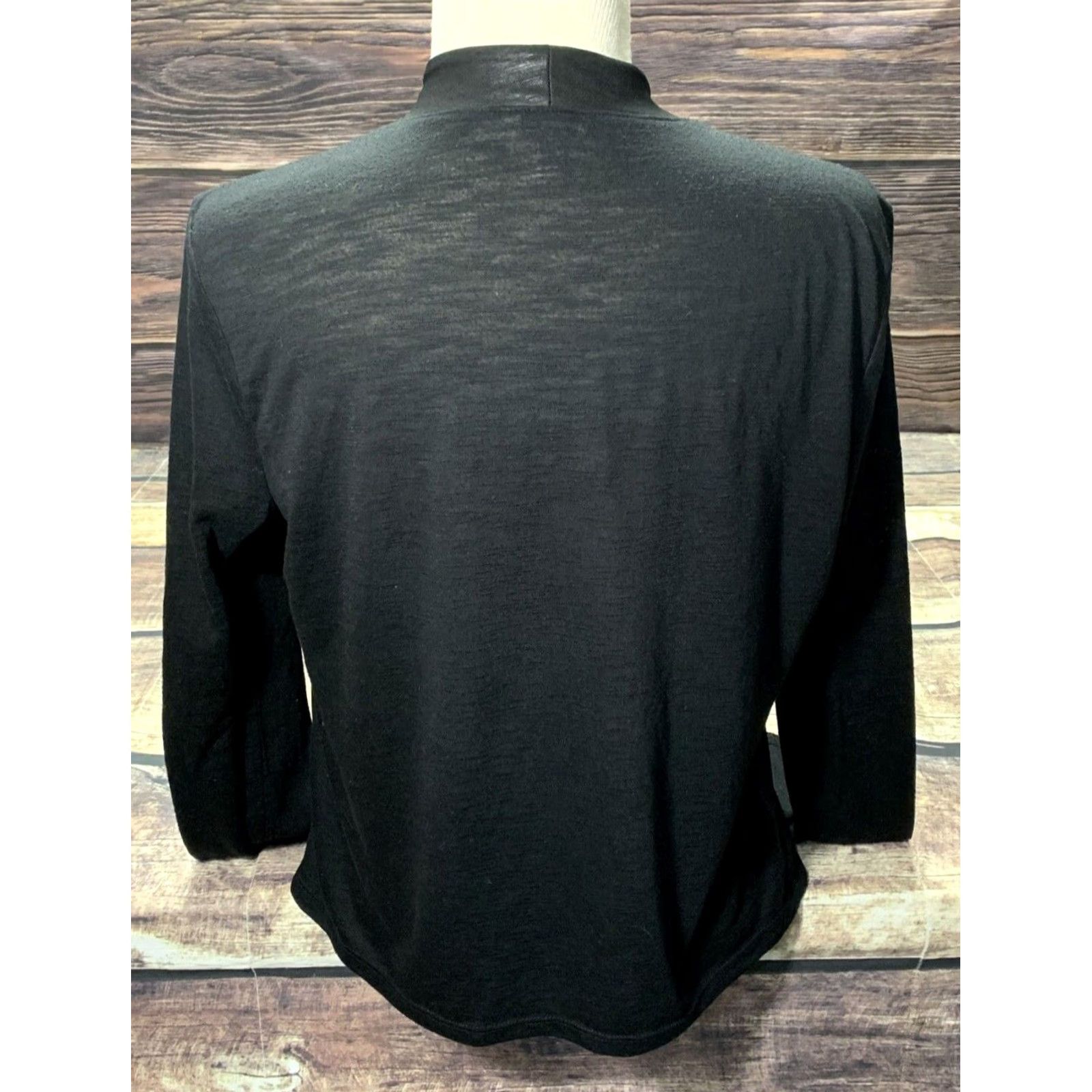 Calvin Klein Calvin Klein Cardigan Open Front Size Medium 2 Front Zipper Pockets Long Sleeves Black Womens Sweater Cardigan Size M / US 6-8 / IT 42-44 - 3 Thumbnail