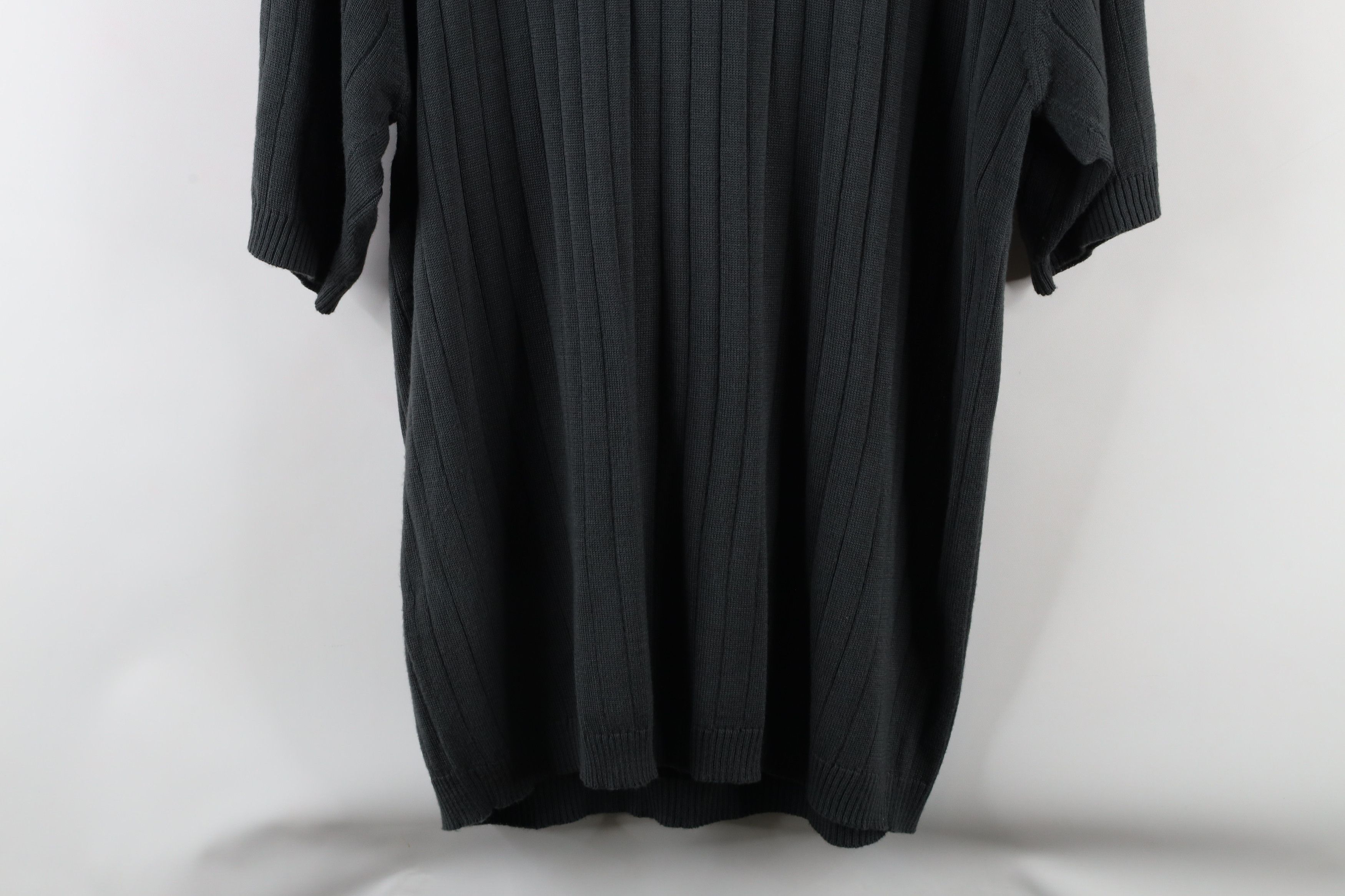 Vintage Vintage 90s Streetwear Ribbed Knit Short Sleeve Sweater Size US XL / EU 56 / 4 - 7 Thumbnail