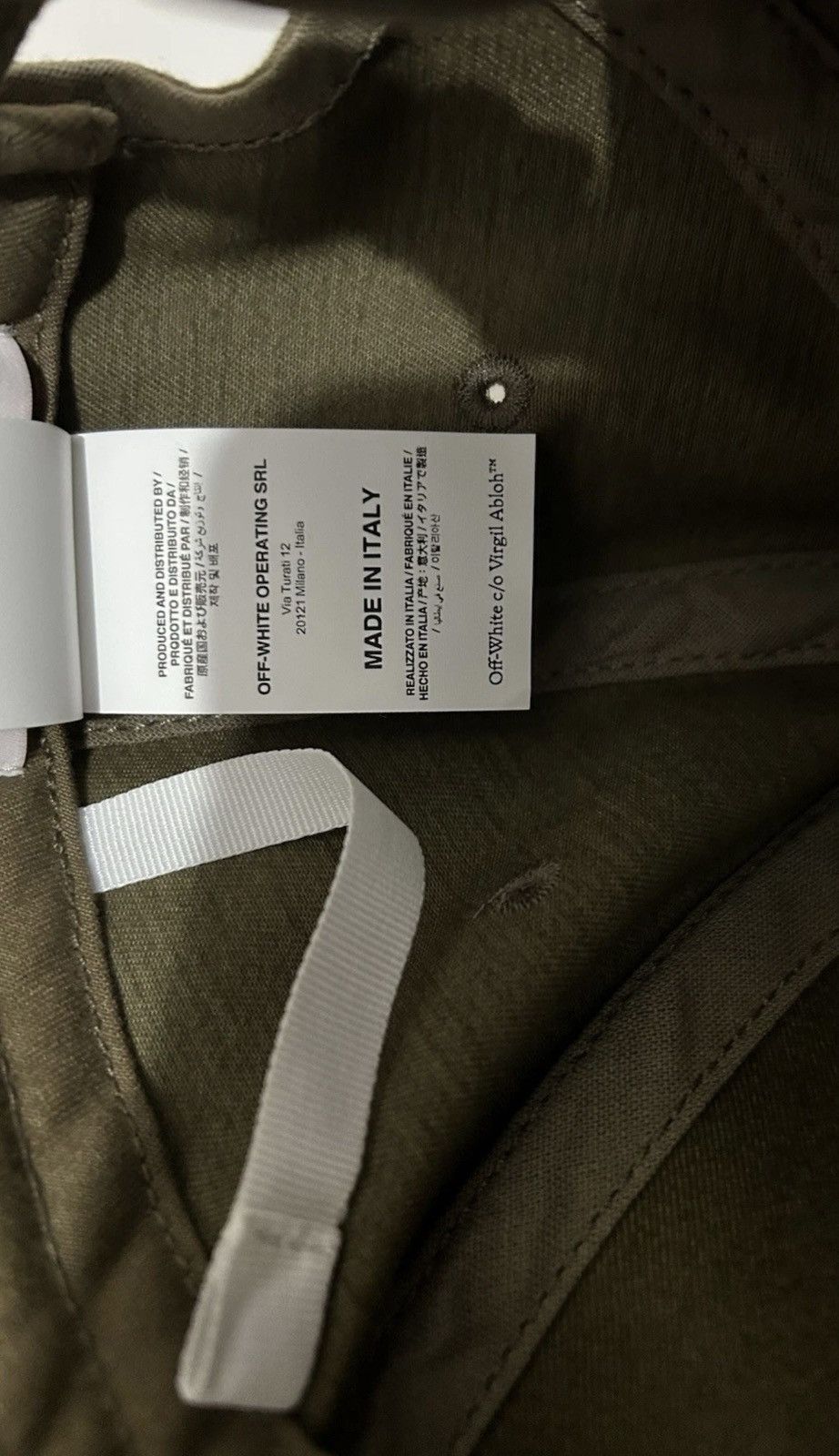 Off-White Off-White Bookish OW Baseball Cap Army Green/Orange Size ONE SIZE - 6 Thumbnail