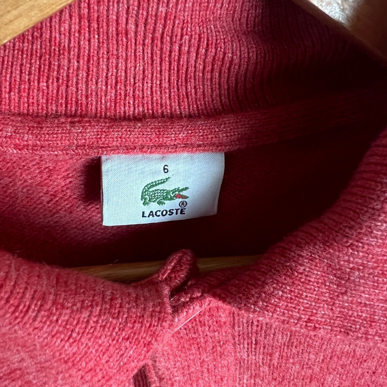 Lacoste Lacoste Sweater Men's 1/3 Size 6 Red Long Sleeve ` Size US L / EU 52-54 / 3 - 4 Thumbnail