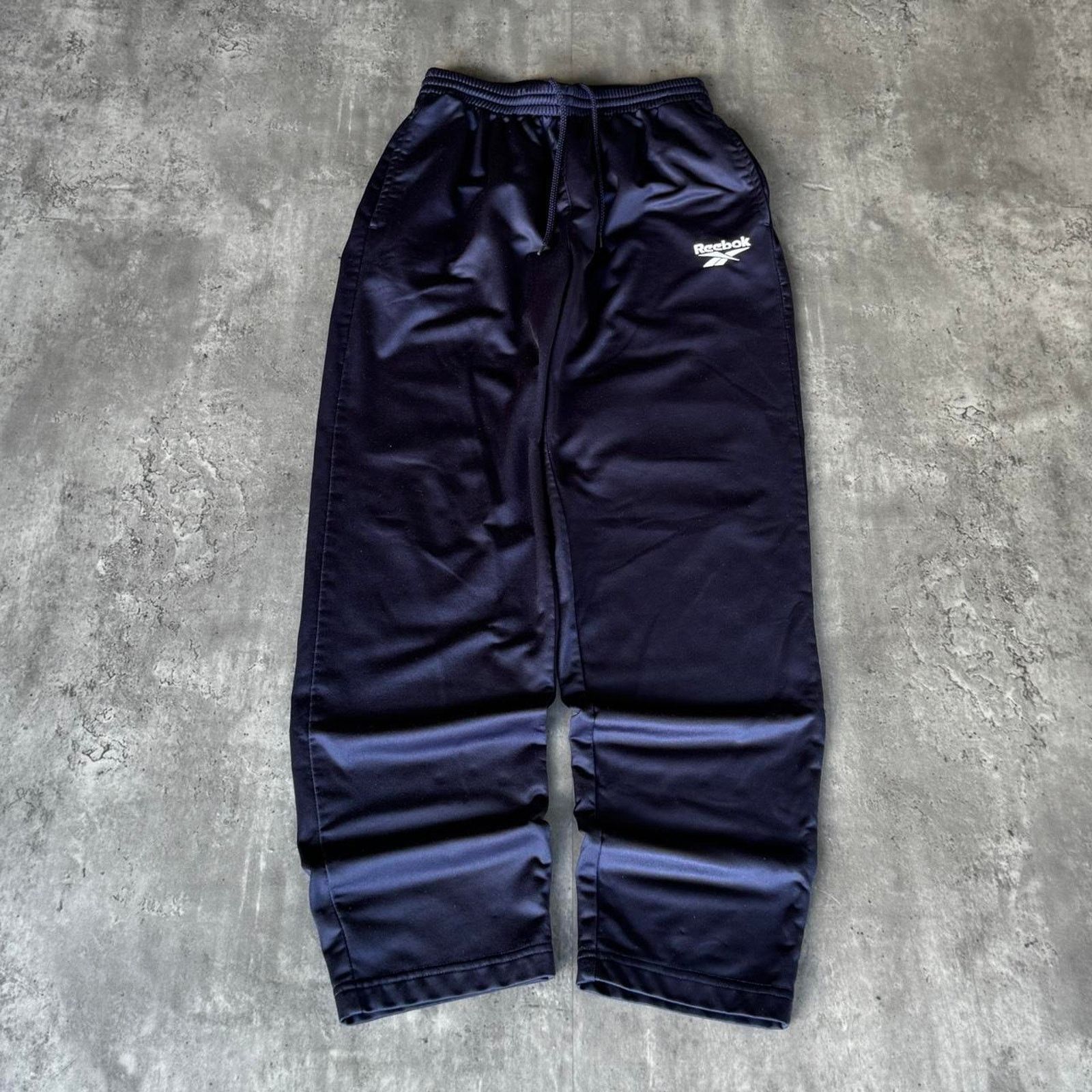 Japanese Brand × Reebok × Vintage Vintage Y2K Reebok Navy Blue Essential Technical Sweatpants Size US 28 / EU 44 - 1 Thumbnail