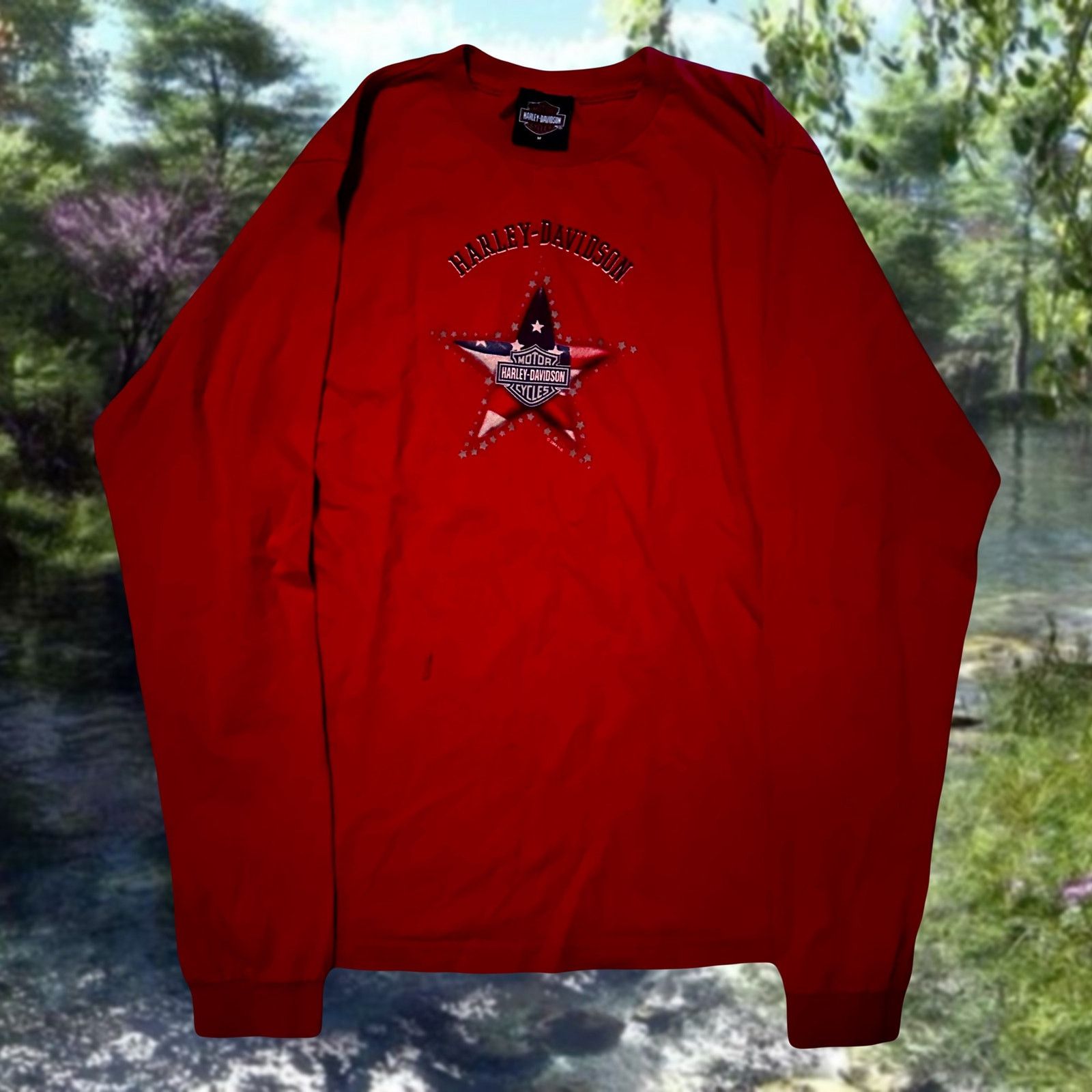 Harley Davidson Harley davidson graphic star design long sleeve tee shirt Size US M / EU 48-50 / 2 - 1 Thumbnail
