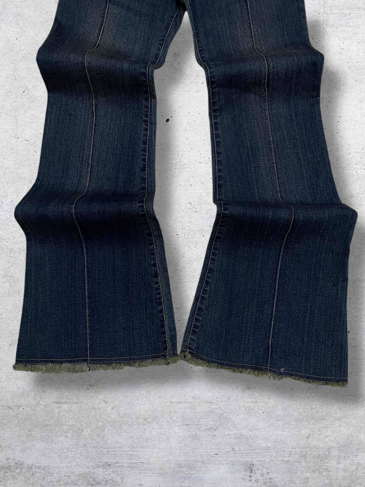Tornado Mart VINTAGE JOUERAUX JAPAN DESIGNER 90S CLASSIC FLARED CUT DENIM Size US 29 - 3 Thumbnail