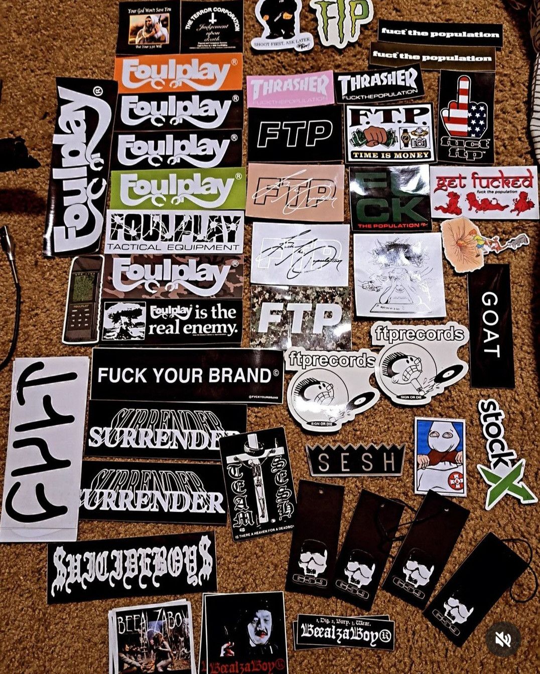 FUCT × Fuck The Population Stickers Size ONE SIZE - 2 Thumbnail