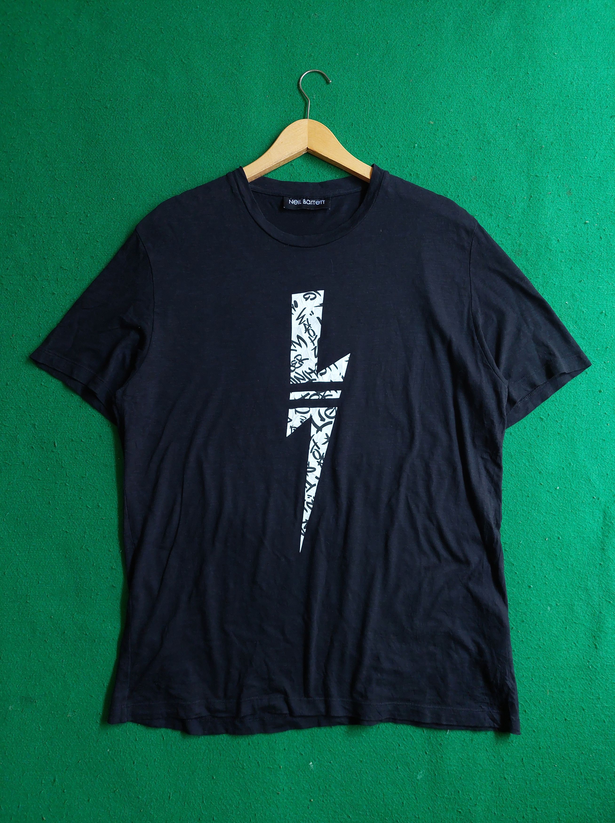 Designer × Neil Barrett NEIL BARRETT GRAFFITI BOLT TEE Size US M / EU 48-50 / 2 - 1 Thumbnail