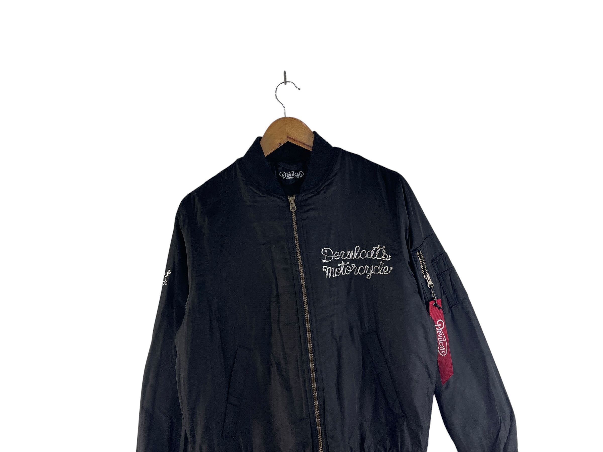 Japanese Brand Devilcats Motorcycle MA-1 Bomber Jacket Streetwear Biker Size US M / EU 48-50 / 2 - 7 Thumbnail