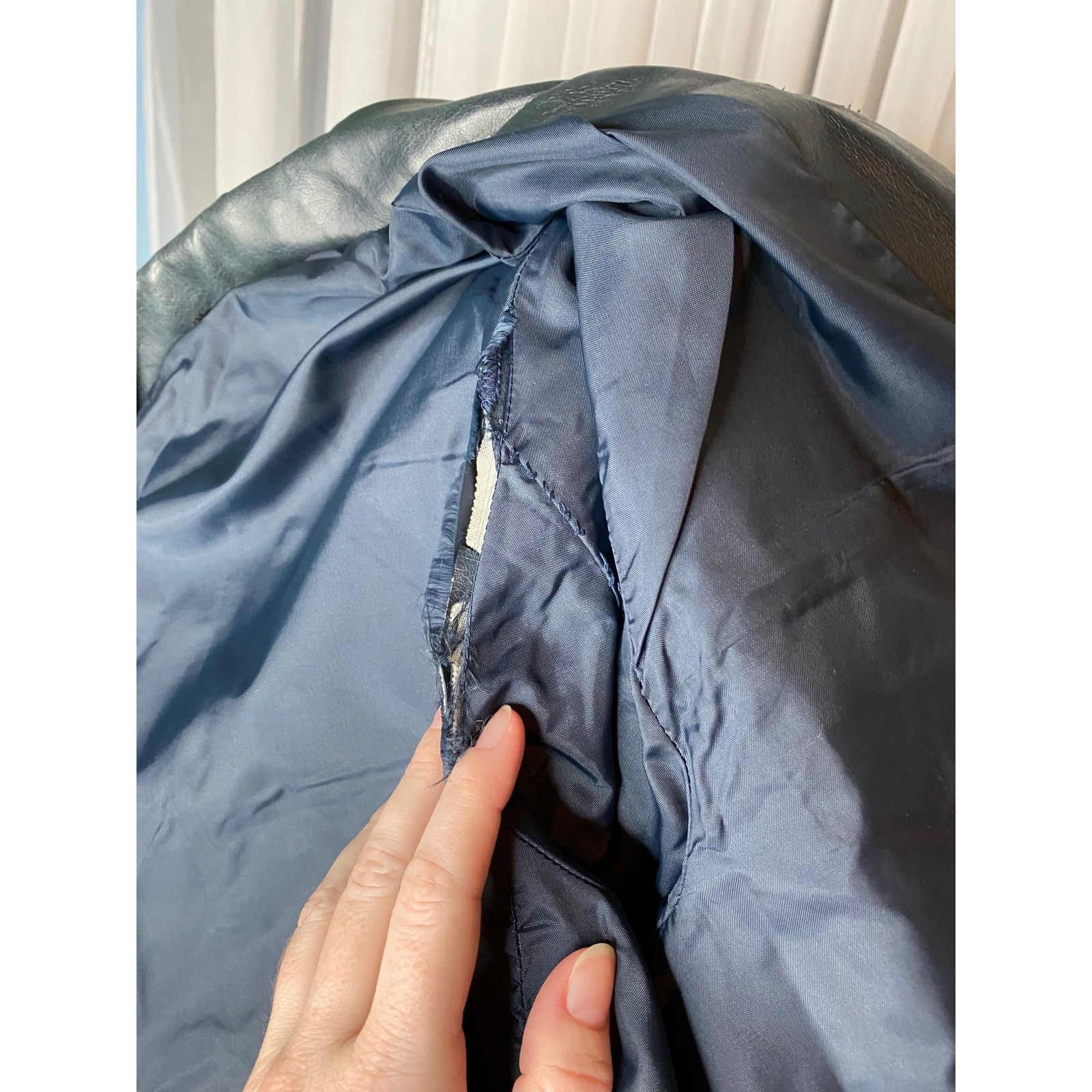 Other Vegan leather spy style Jacket gun metal gray blue vintage Size US M / EU 48-50 / 2 - 9 Thumbnail
