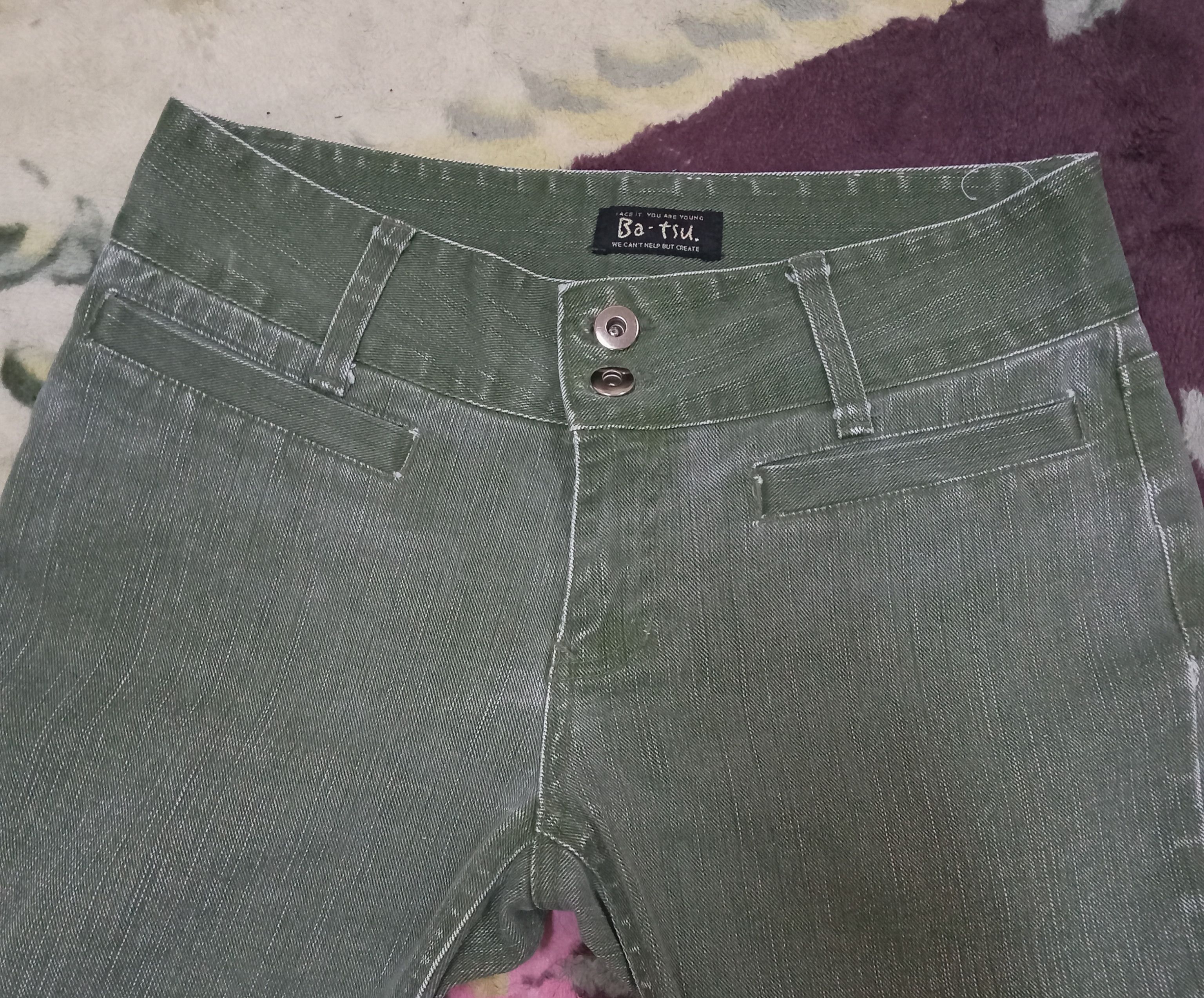 Other Ba - Tsu Batsu Buttons At Bottom Flare Pants Size 29" - 6 Thumbnail