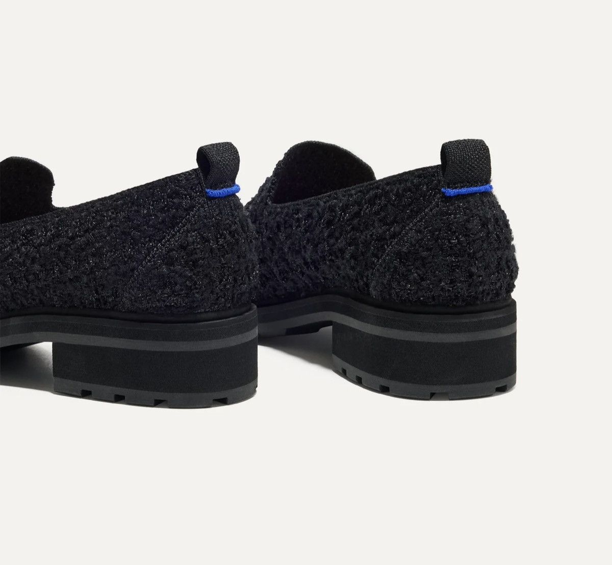 Rothy's The Lug Loafer in Black Bouclé Size US 8 / IT 38 - 3 Thumbnail
