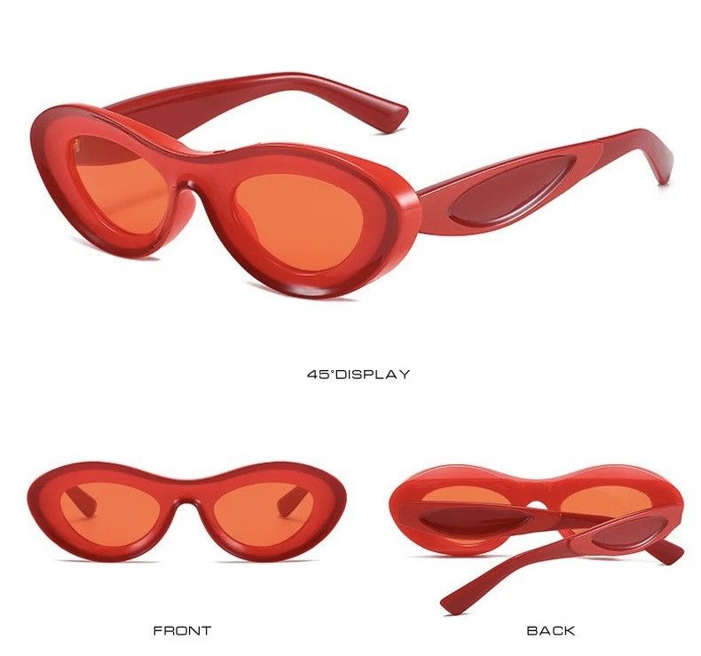 Japanese Brand × Vintage Design Cat Eye Streetwear Sunglasses y2k Size ONE SIZE - 3 Thumbnail