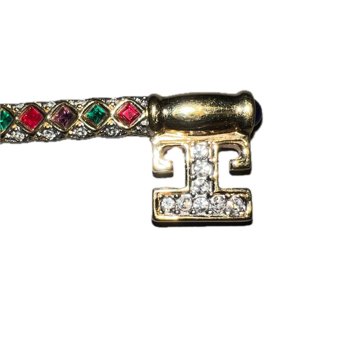 Vintage Gold Gemstone Key Pendant Size ONE SIZE - 3 Thumbnail