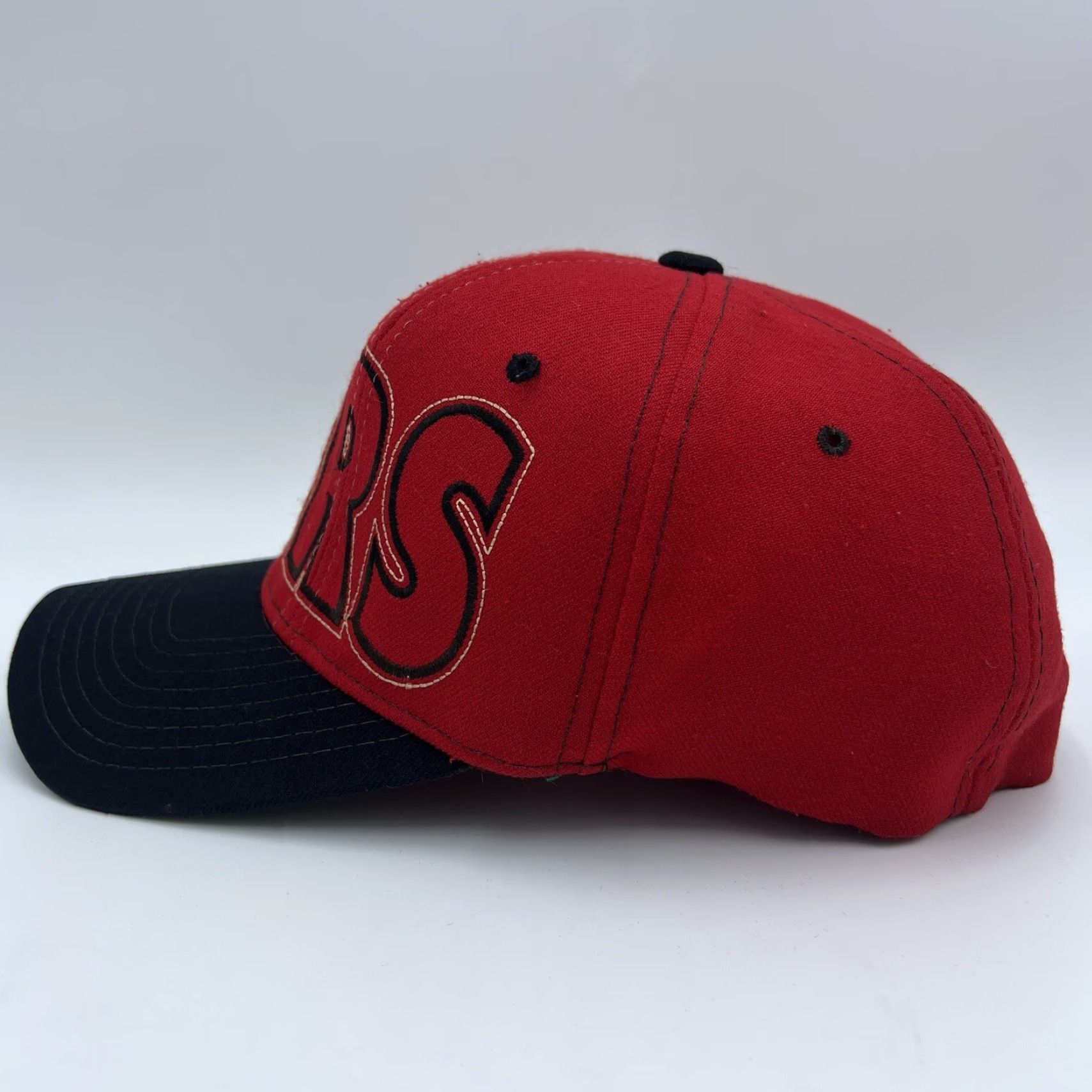 NFL VINTAGE NFL Starter Wool Blend Cap - Red, 7 1/4, 90s Big Logo, Fitted, Twill, Men, Hat, Sports Size ONE SIZE - 4 Thumbnail