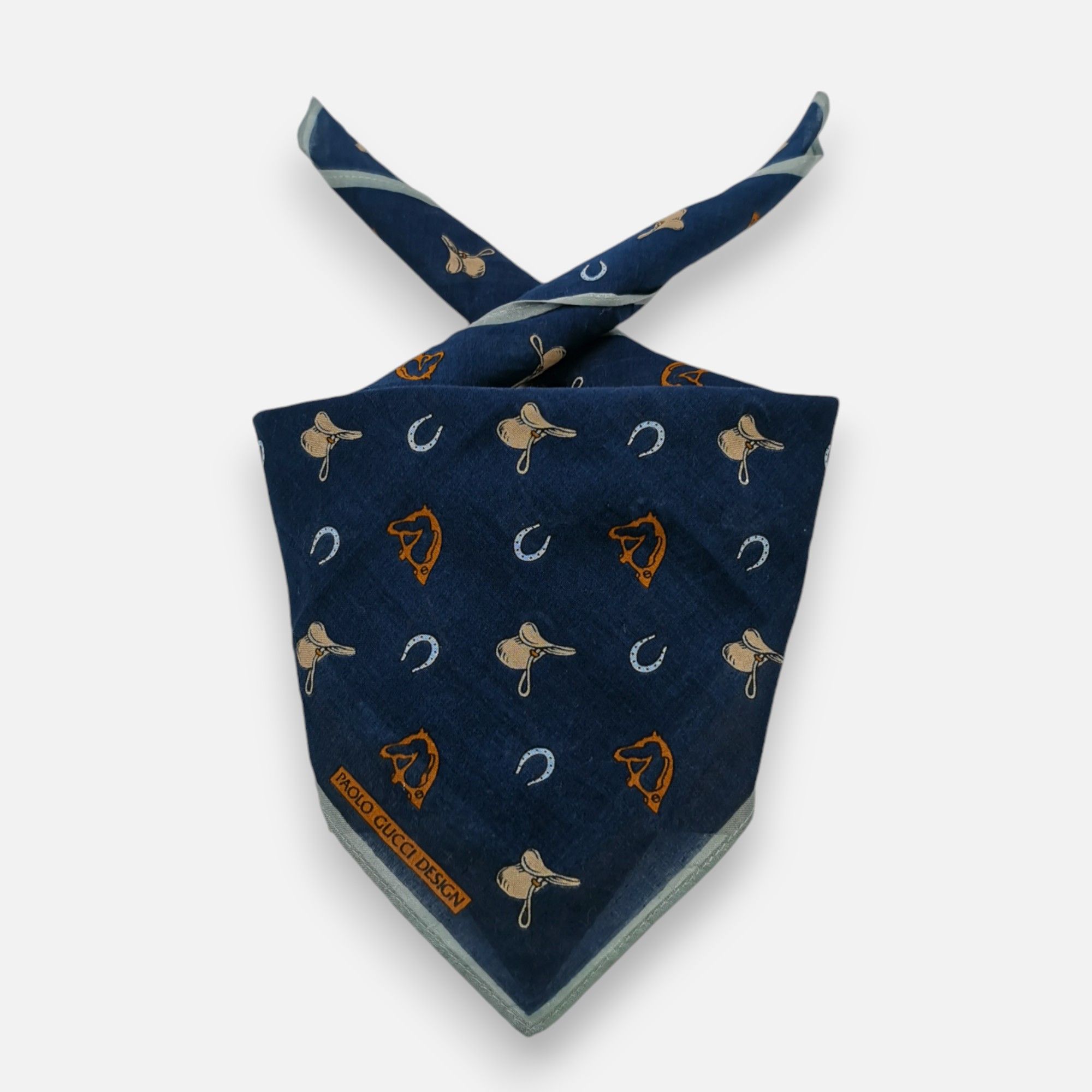 Paolo Gucci × Vintage Vintage Paolo Gucci Handkerchief Pocket Square Bandana Size ONE SIZE - 1 Thumbnail