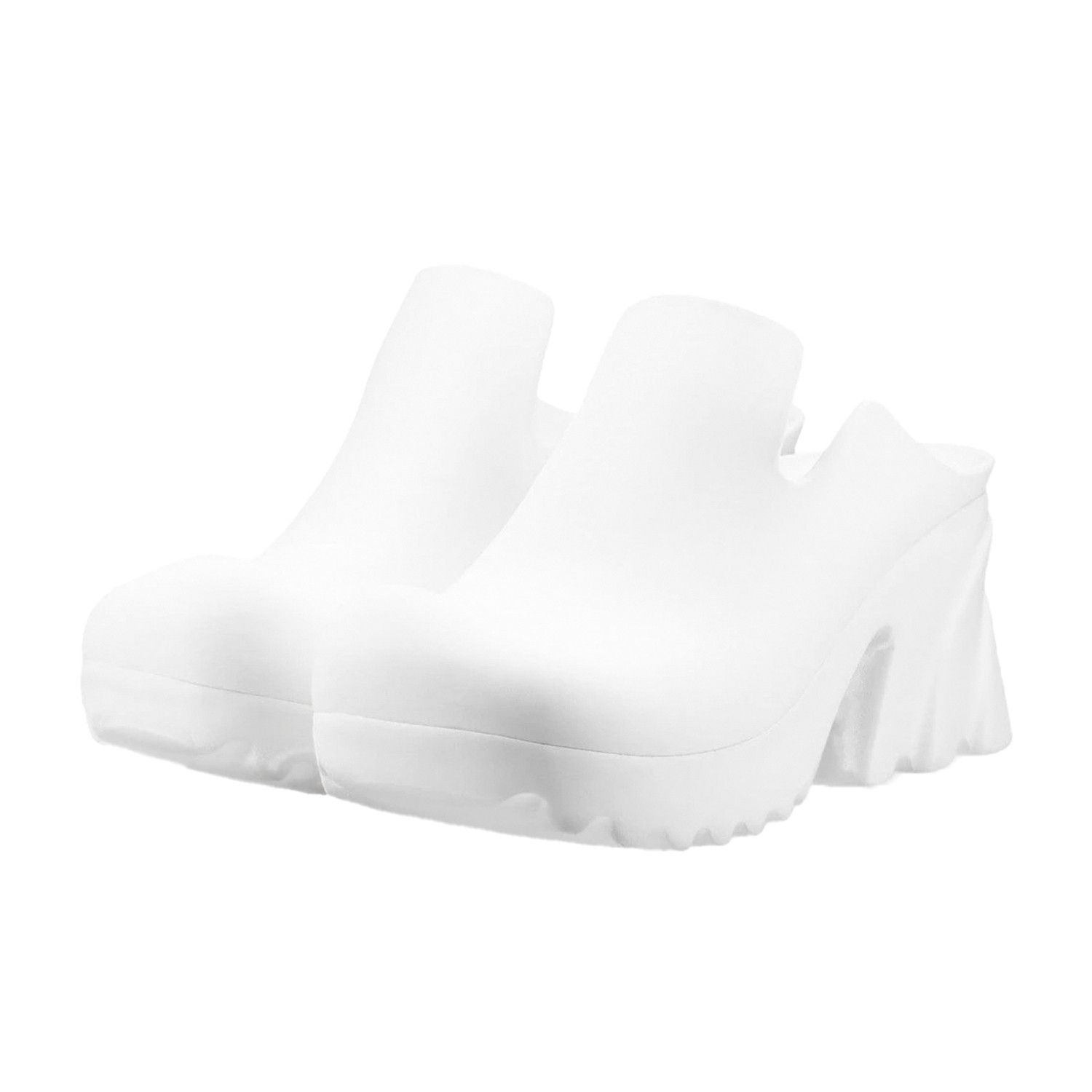 Bottega Veneta o1s1rm0925 Rubber Flash Clog in White Size US 6 / IT 36 - 4 Thumbnail