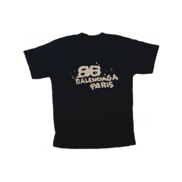Balenciaga Balenciaga Black Short Sleeve Logo T-Shirt 0079-2507 Size S / US 4 / IT 40 - 2 Thumbnail