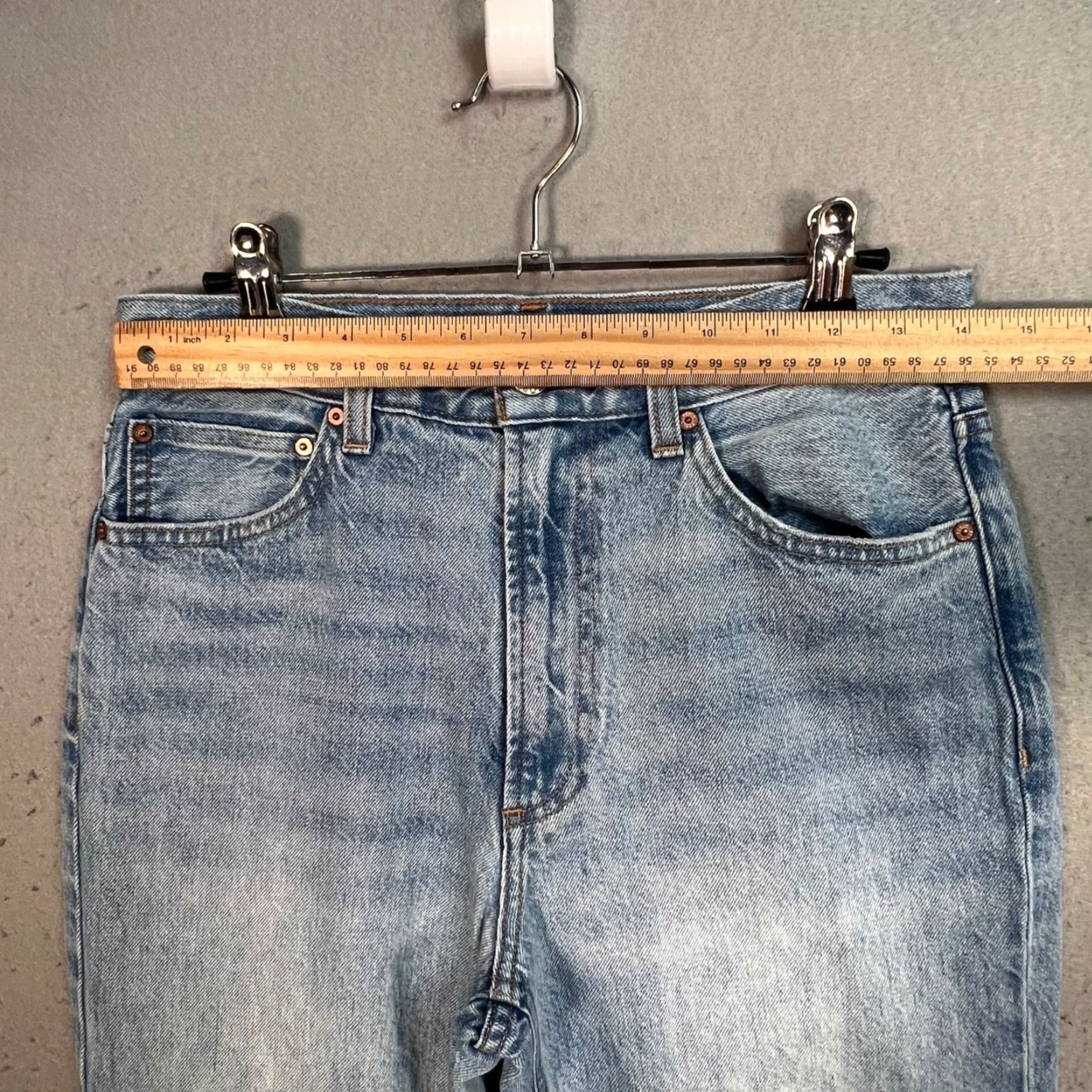 Denime Denim Forum 90s Vintage High Rise Straight Jeans Womens Size 27 Blue Cotton Classic Retro Size 27" / US 4 / IT 40 - 7 Thumbnail