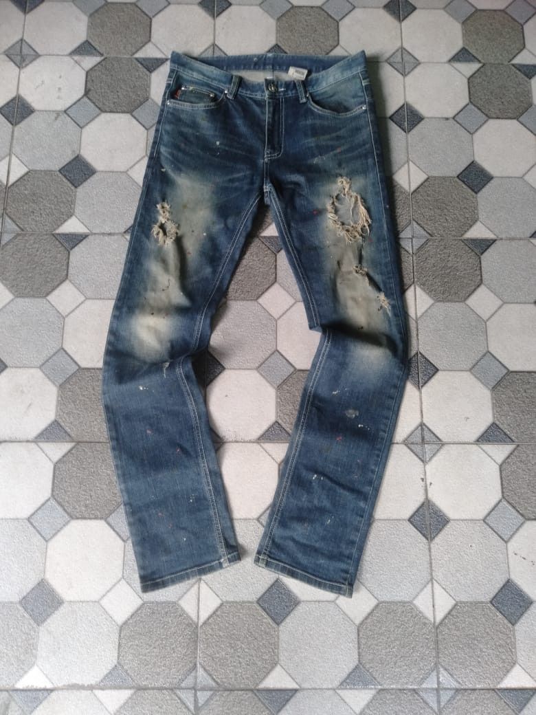 Japanese Brand The Stori Denim Jeans Distrassed Size US 31 - 1 Thumbnail