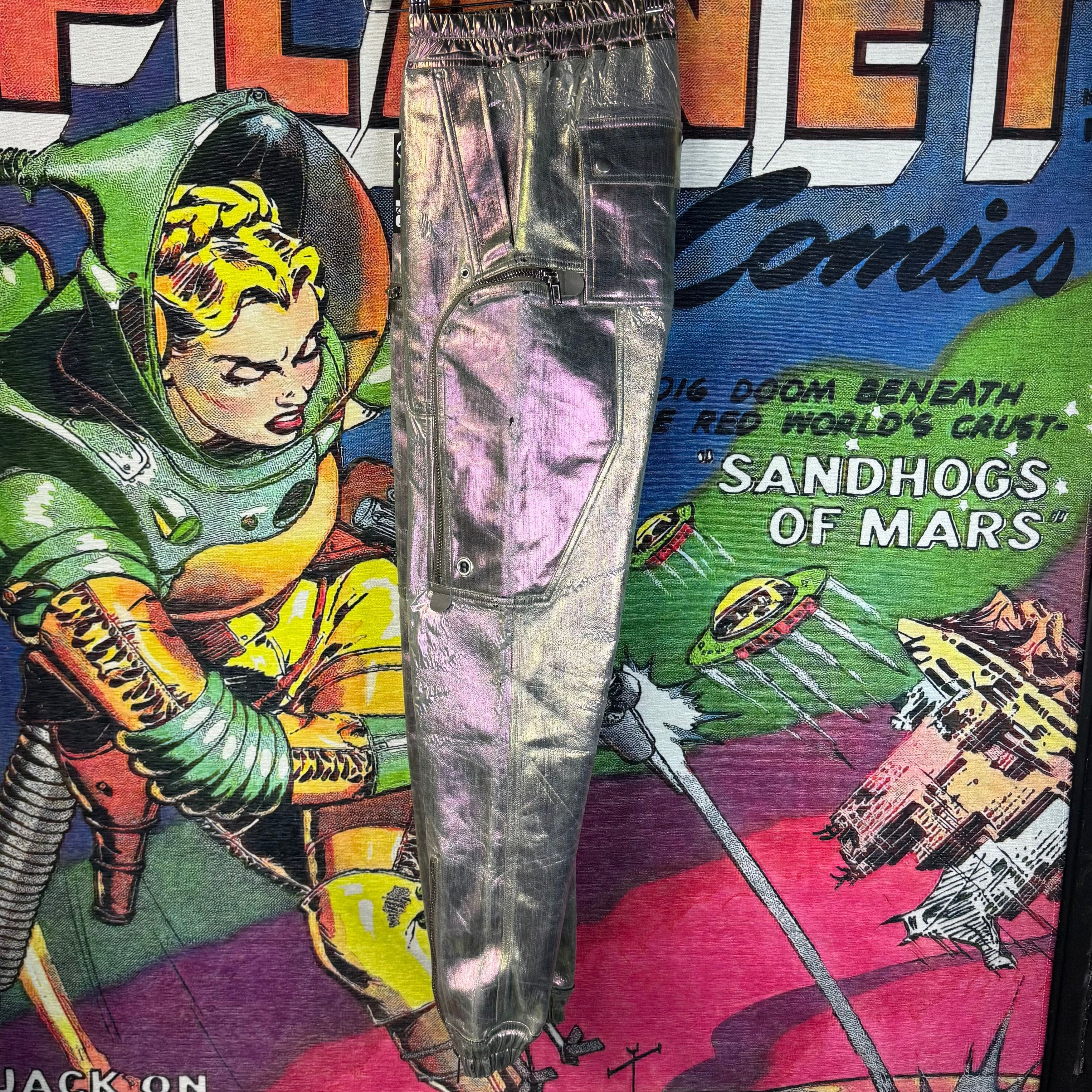 Rick Owens Rick Owens SS20 TECUALT Bauhaus Iridescent Cargo Pants Size US 29 - 3 Thumbnail