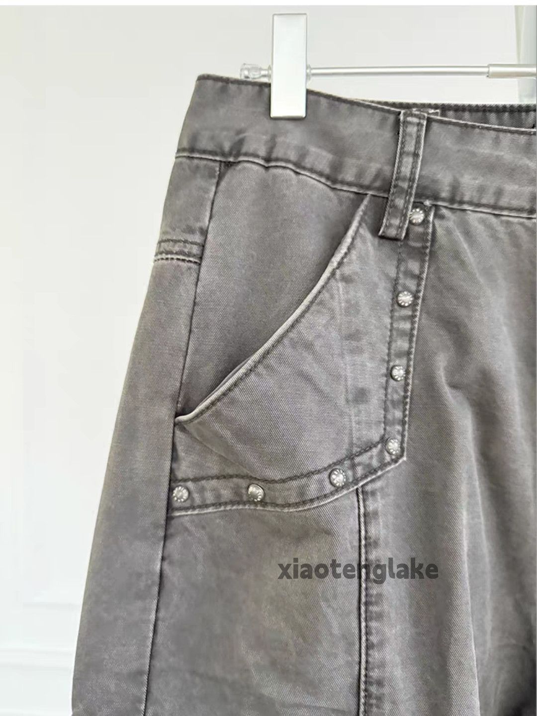 Vintage Unisex washed retro faded loose baggy pleated pants Size US 32 / EU 48 - 5 Thumbnail