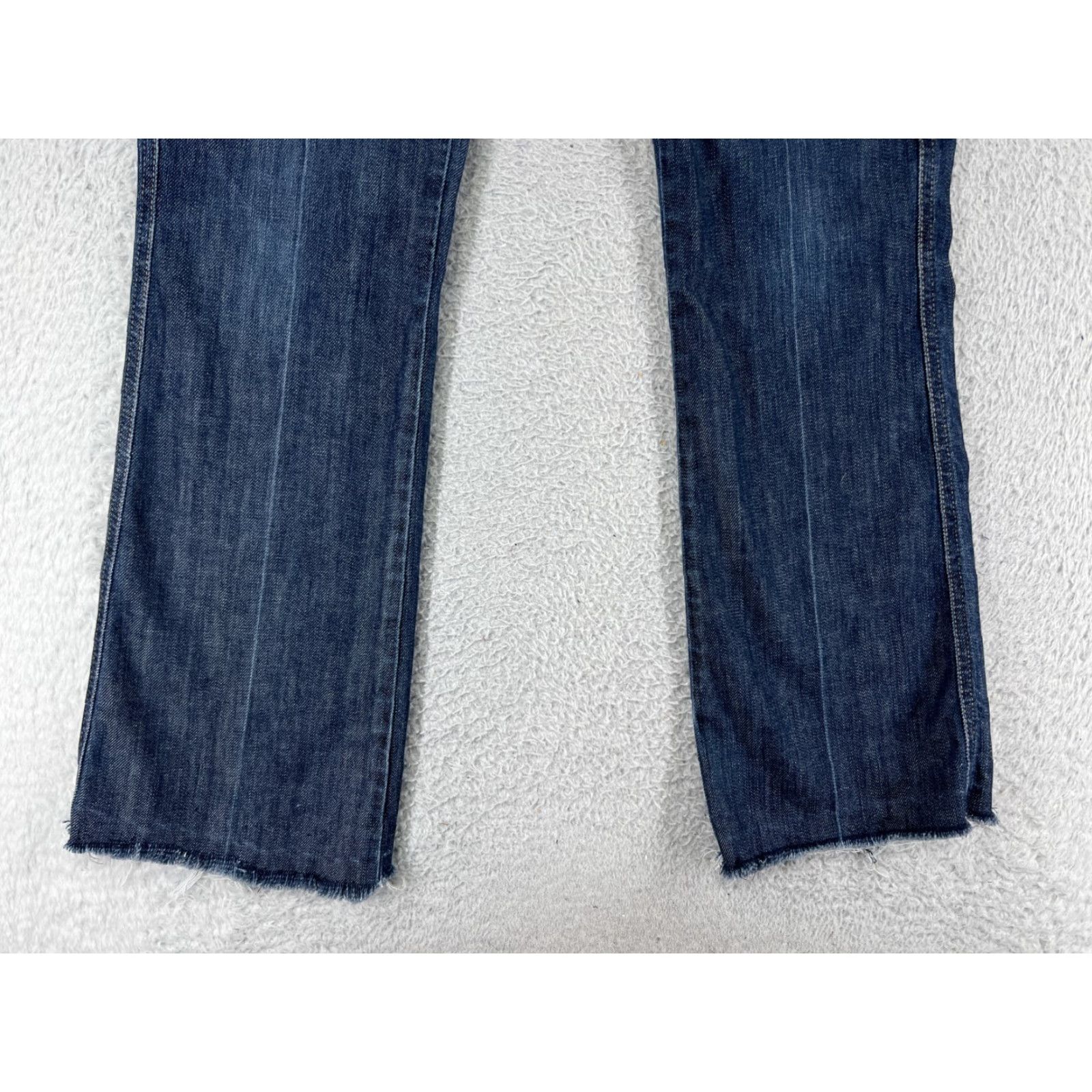 Vintage VINTAGE Seven7 Jeans Women 30 Blue Denim Bootcut A Pocket Low Rise Stretch Raw Hem Size 30" / US 8 / IT 44 - 5 Thumbnail