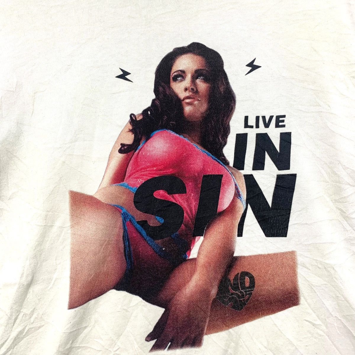 ANDSUNS AND SUNS JAPAN Live In Sin Luxury Streetwear Tee Shirt Size US L / EU 52-54 / 3 - 3 Thumbnail