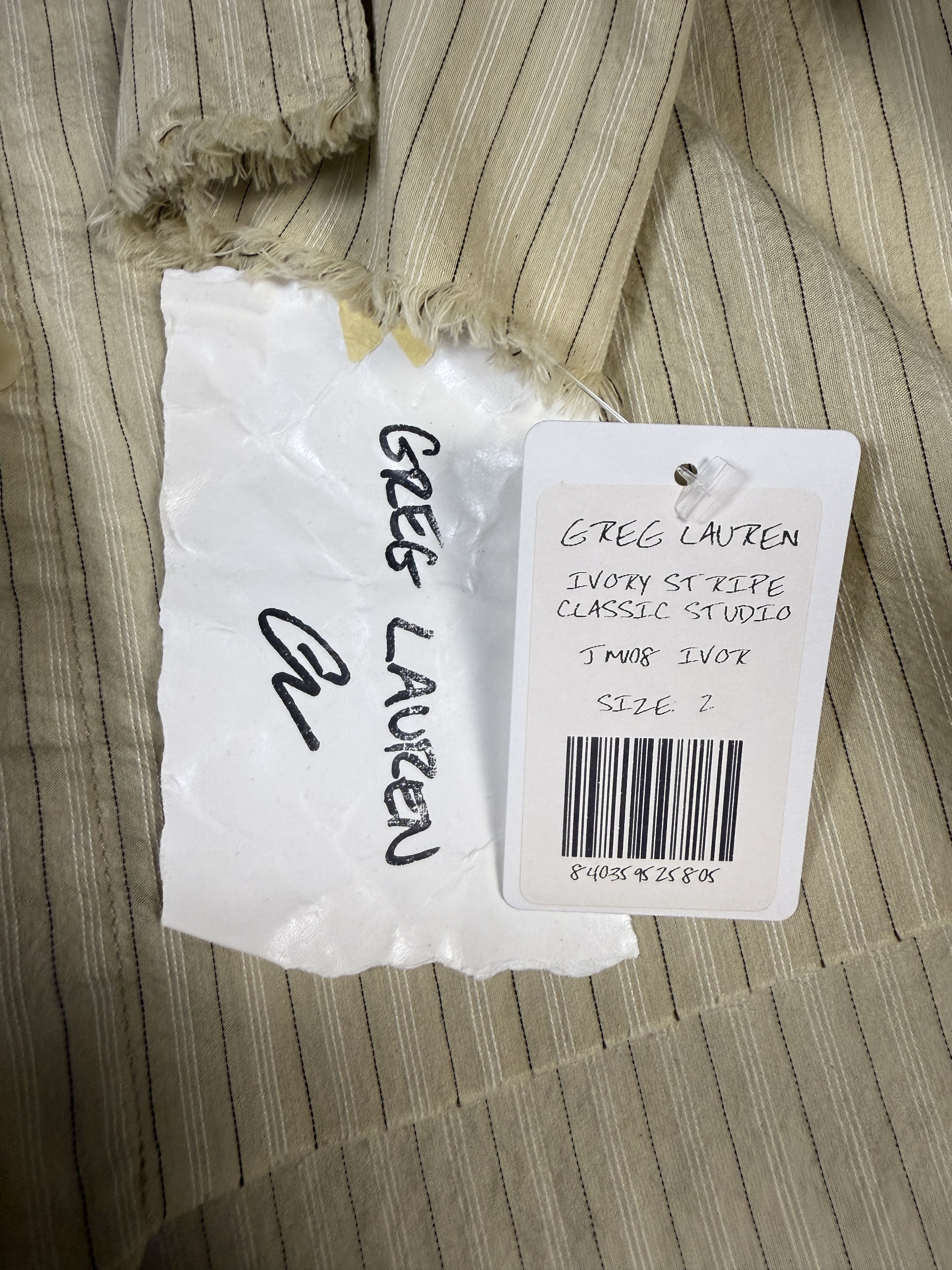 Greg Lauren Greg Lauren Ivory Stripe Classic Studio Shirt Size US M / EU 48-50 / 2 - 6 Thumbnail