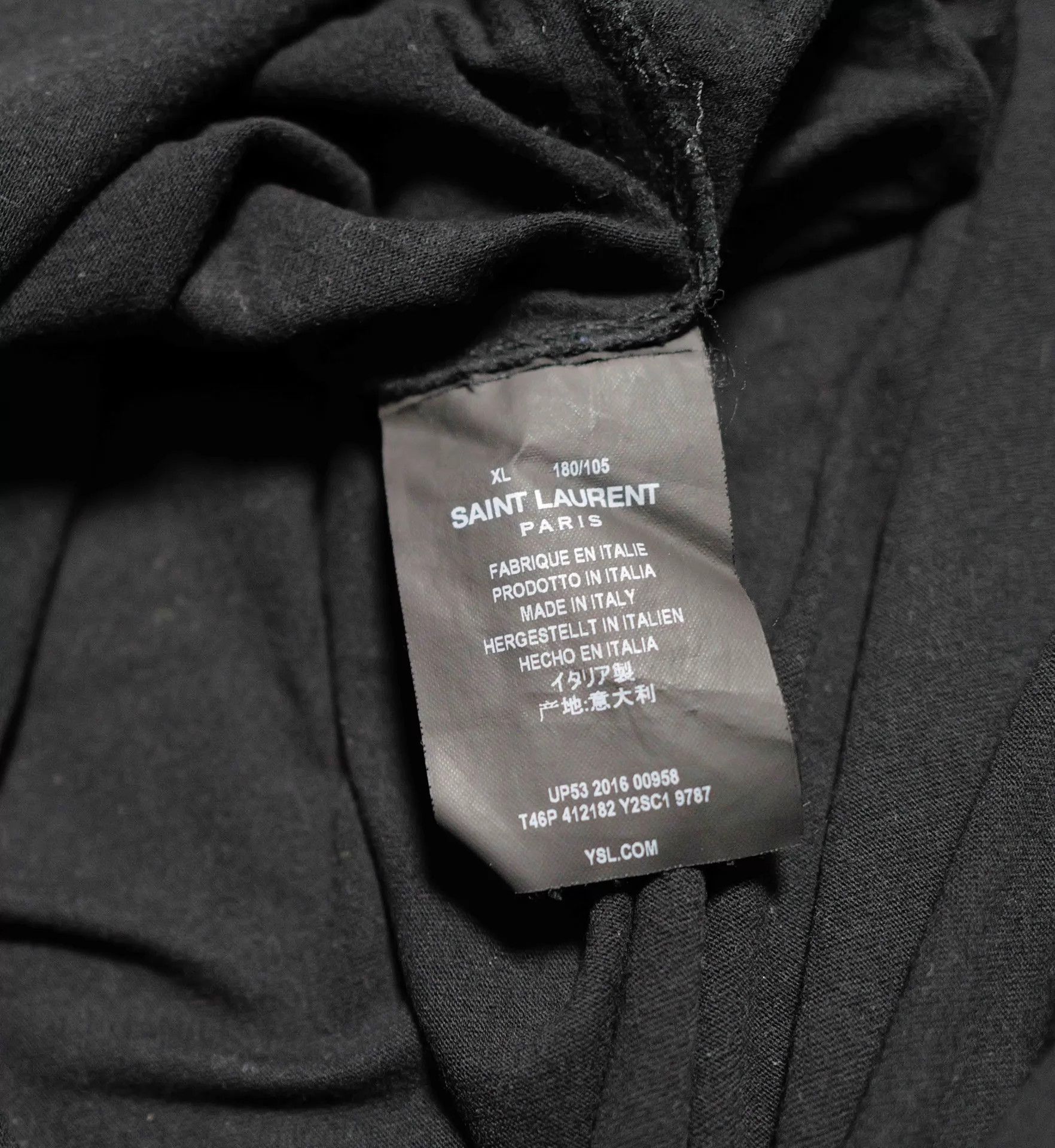 Saint Laurent Paris SLP 16SS Black Distressed Star Print T-Shirt XL Size XL / US 12-14 / IT 48-50 - 4 Thumbnail
