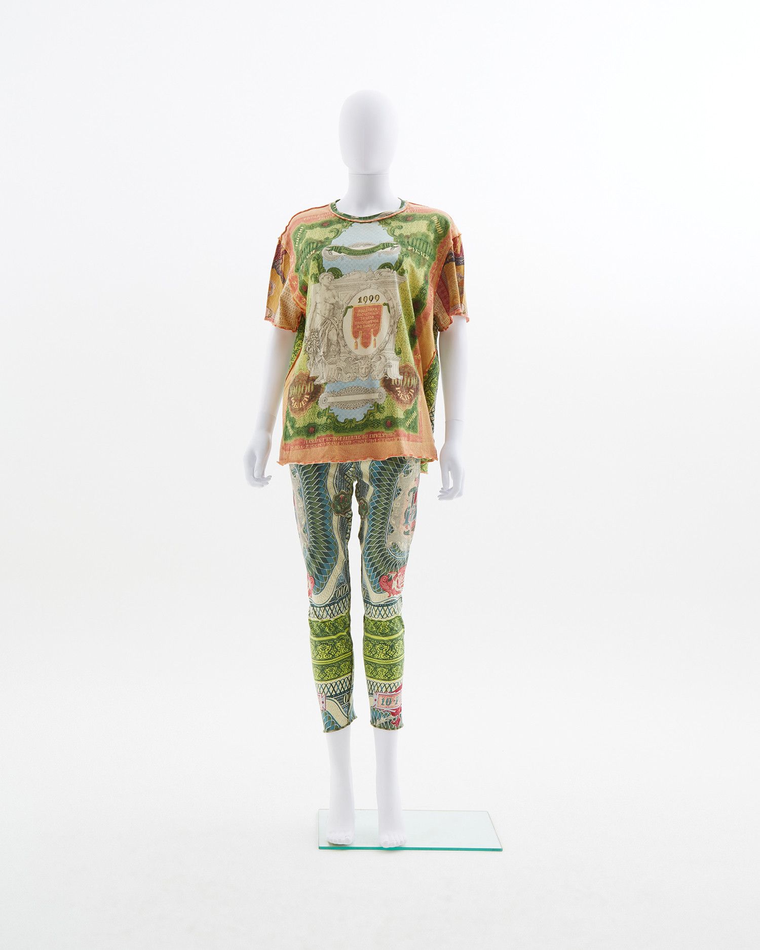 Jean Paul Gaultier S/S 1994 “Les Tatouages” baroque sculptures money dollar set Size M / US 6-8 / IT 42-44 - 1 Thumbnail