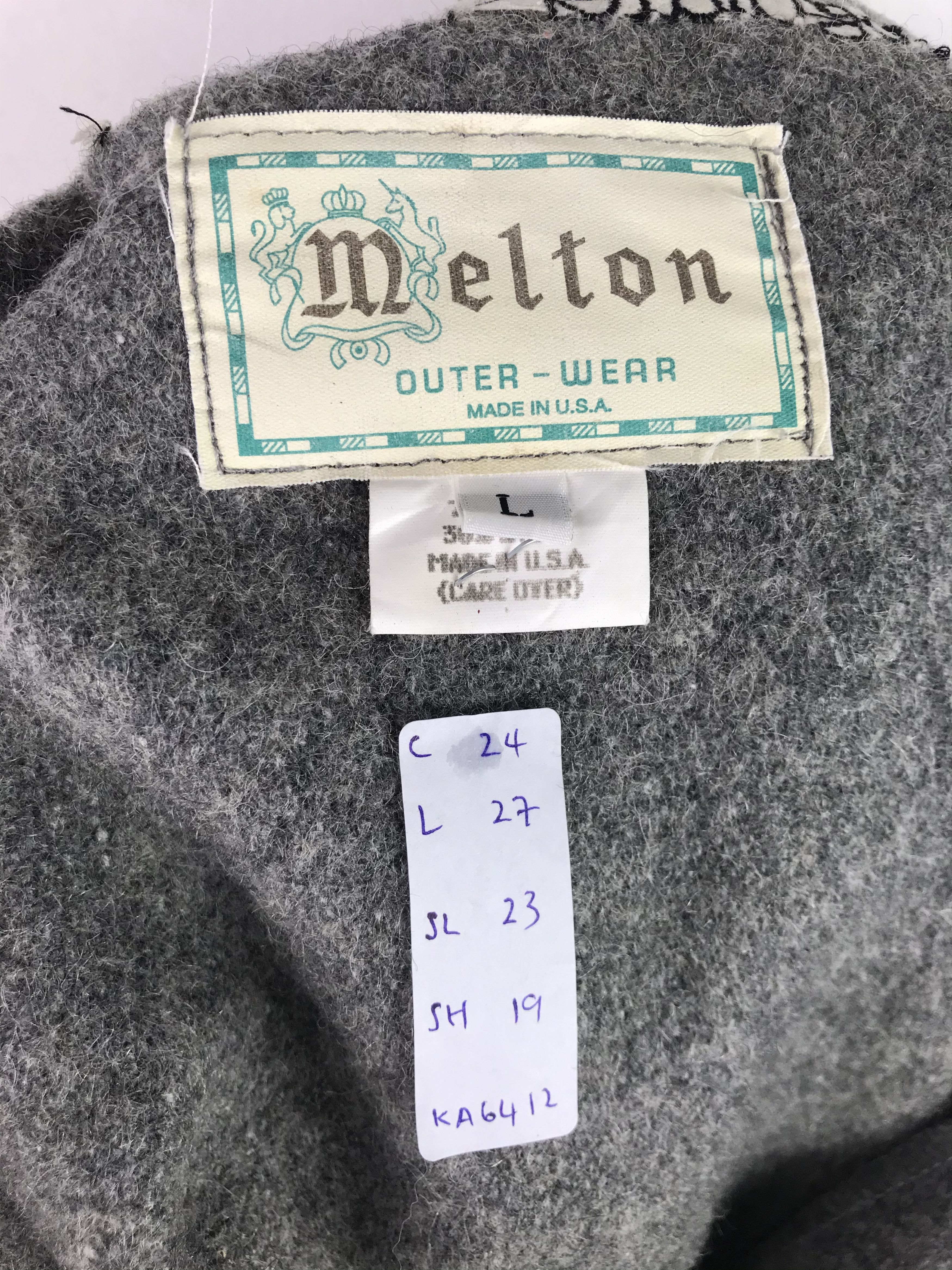 Vintage Vintage Melton Wool Jacket Luxury design Size US L / EU 52-54 / 3 - 4 Thumbnail