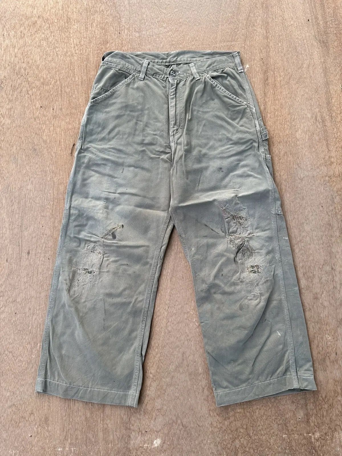 Carhartt RUSTY VINTAGE CARHARTT WORK WEAR FADED BAGGY CARPENTER PANTS Size US 29 - 1 Thumbnail
