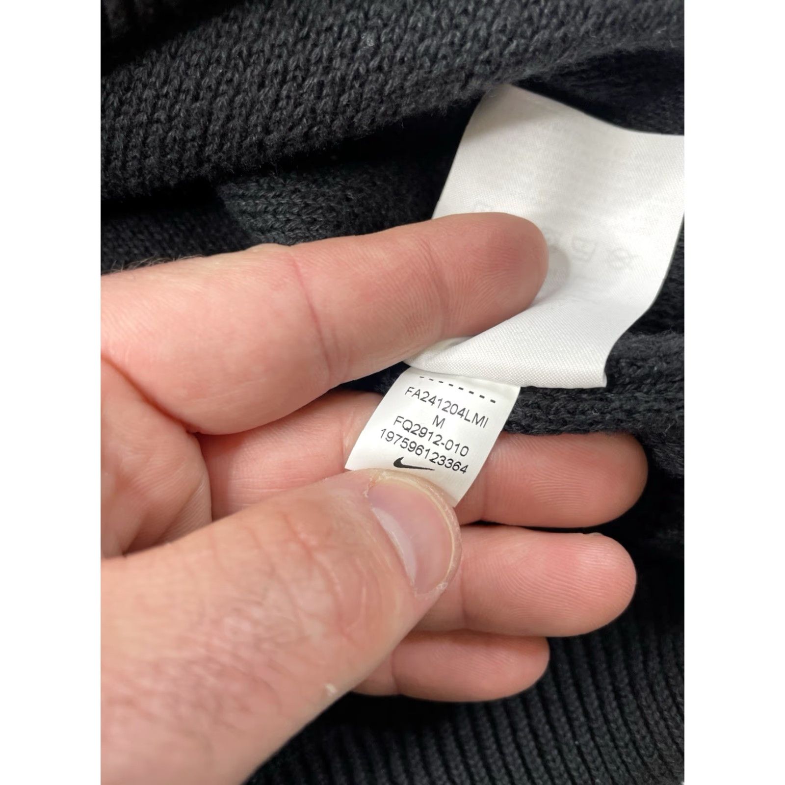 Nike Nike Club Knit Crew Neck Pullover Hoodie Sweatshirt Black Mens M Size US M / EU 48-50 / 2 - 8 Thumbnail