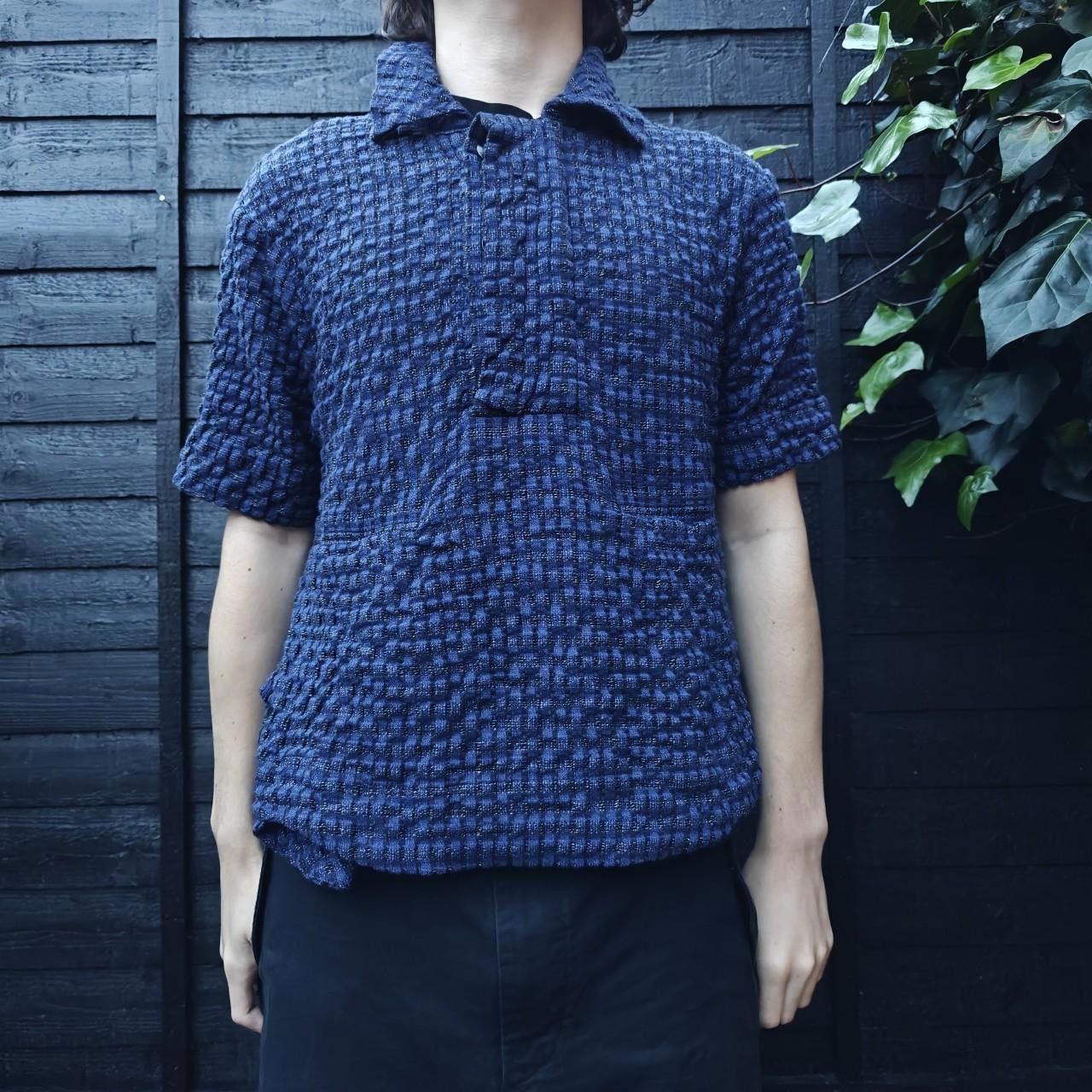 Other Japanese Style Navy Textured Boxy Shirt Size US S / EU 44-46 / 1 - 1 Thumbnail