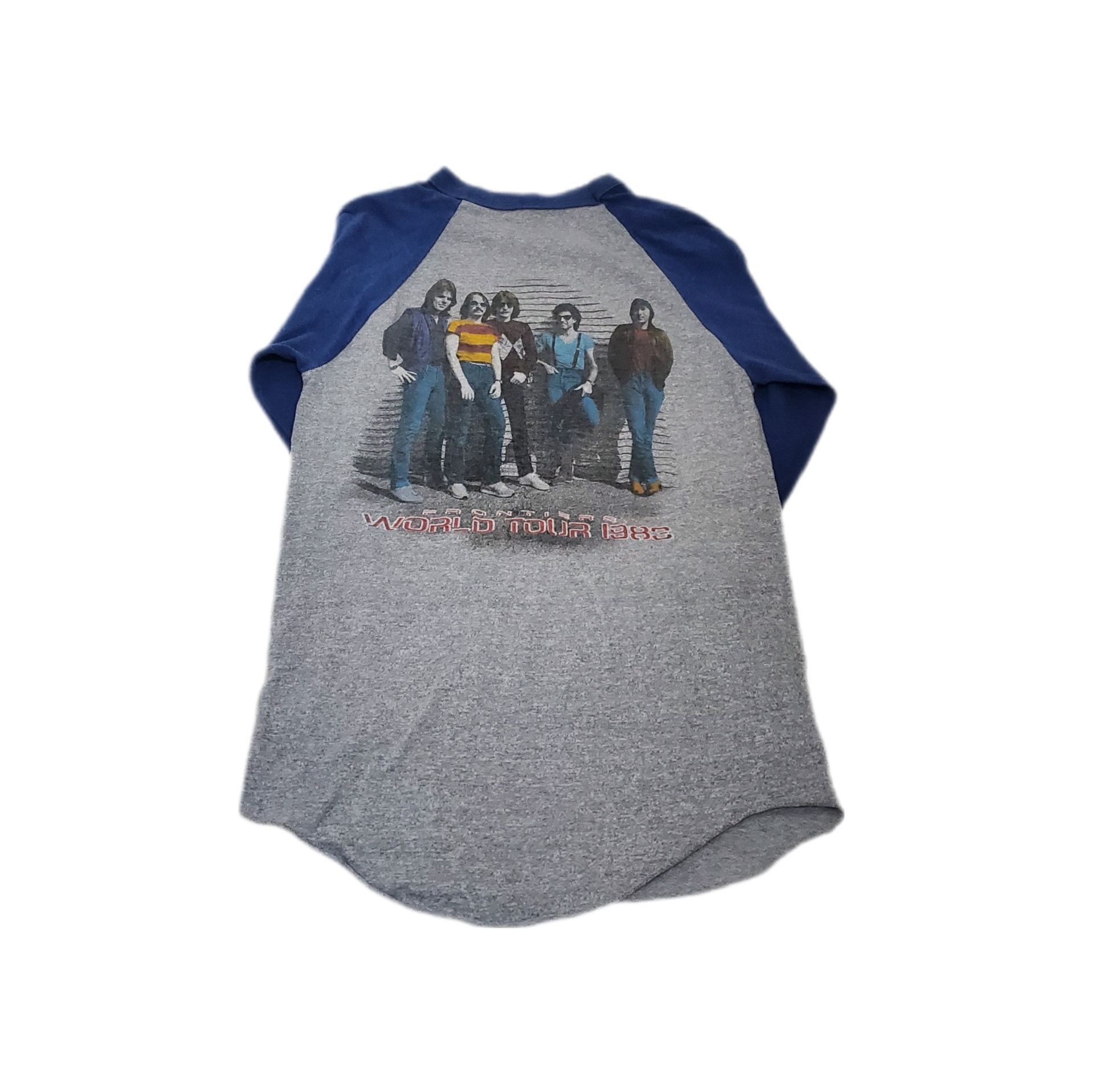 Band Tees × Vintage 1983/80s Journey Raglan Frontiers Tour T-Shirt Size US M / EU 48-50 / 2 - 5 Thumbnail