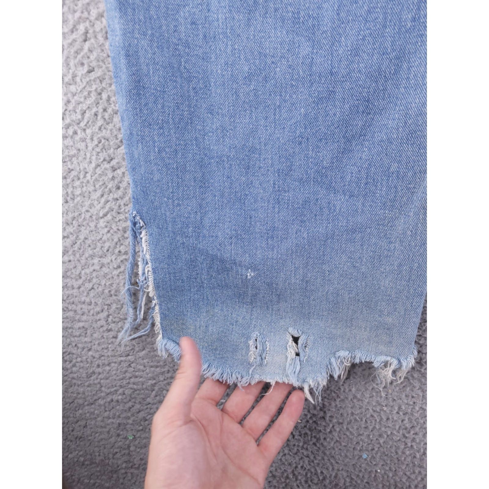 Nautica VINTAGE Nautica Jeans Mens 36x29 Blue Distressed Wide-Leg Work Size US 36 / EU 52 - 3 Thumbnail